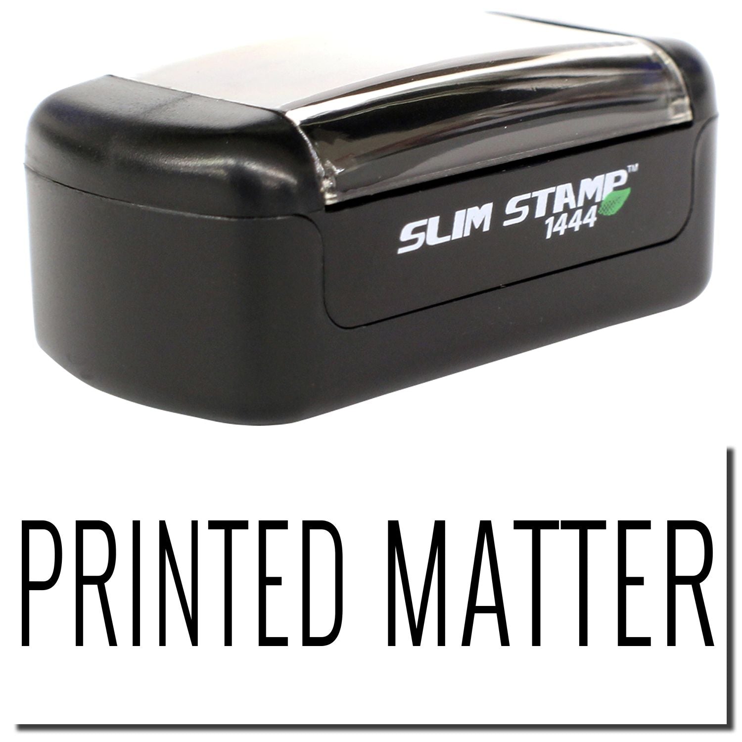 Slim Stamp 1444 printed matter self-inking stamp on white background