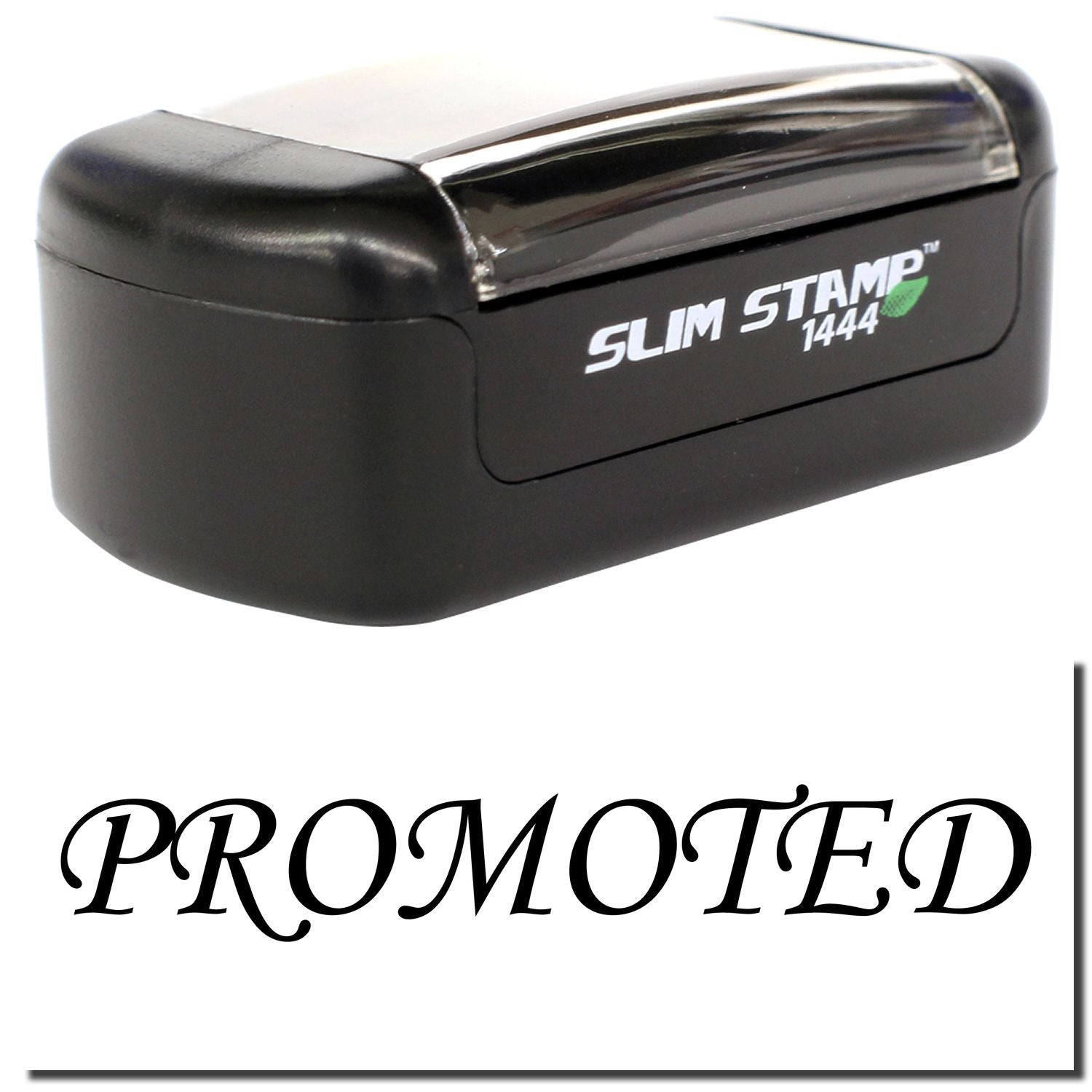 Promoted Slim Stamp 1444 black self-inking custom business stamp tool