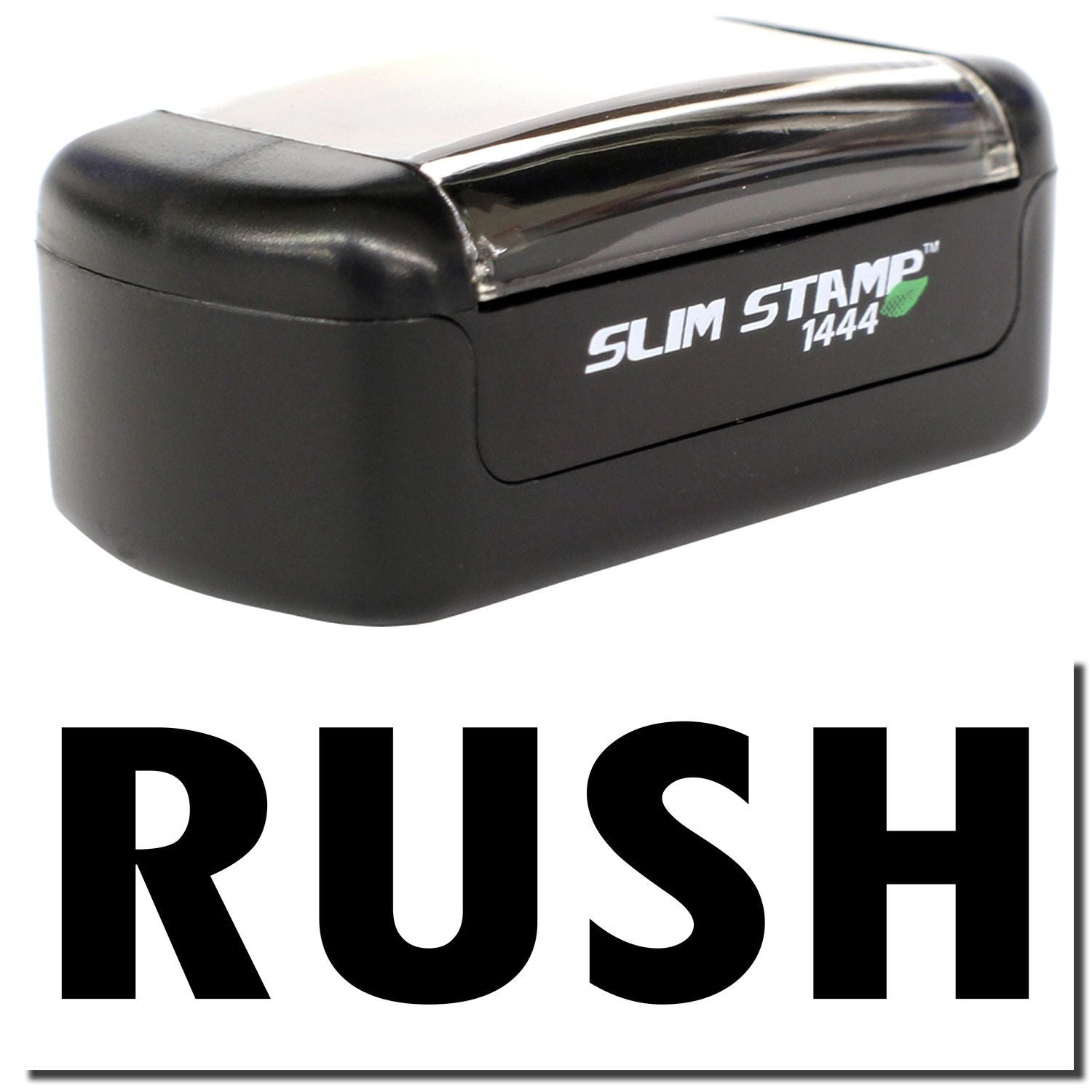 RUSH Slim Stamp 1444 black self-inking stamp product image.