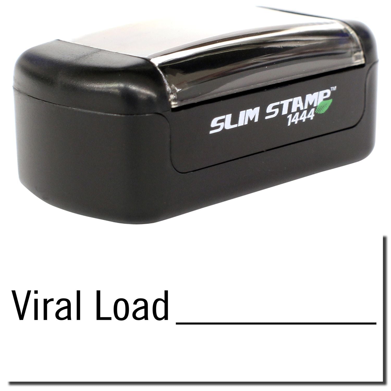 Black Slim Stamp 1444 Viral Load medical laboratory stamp on white background