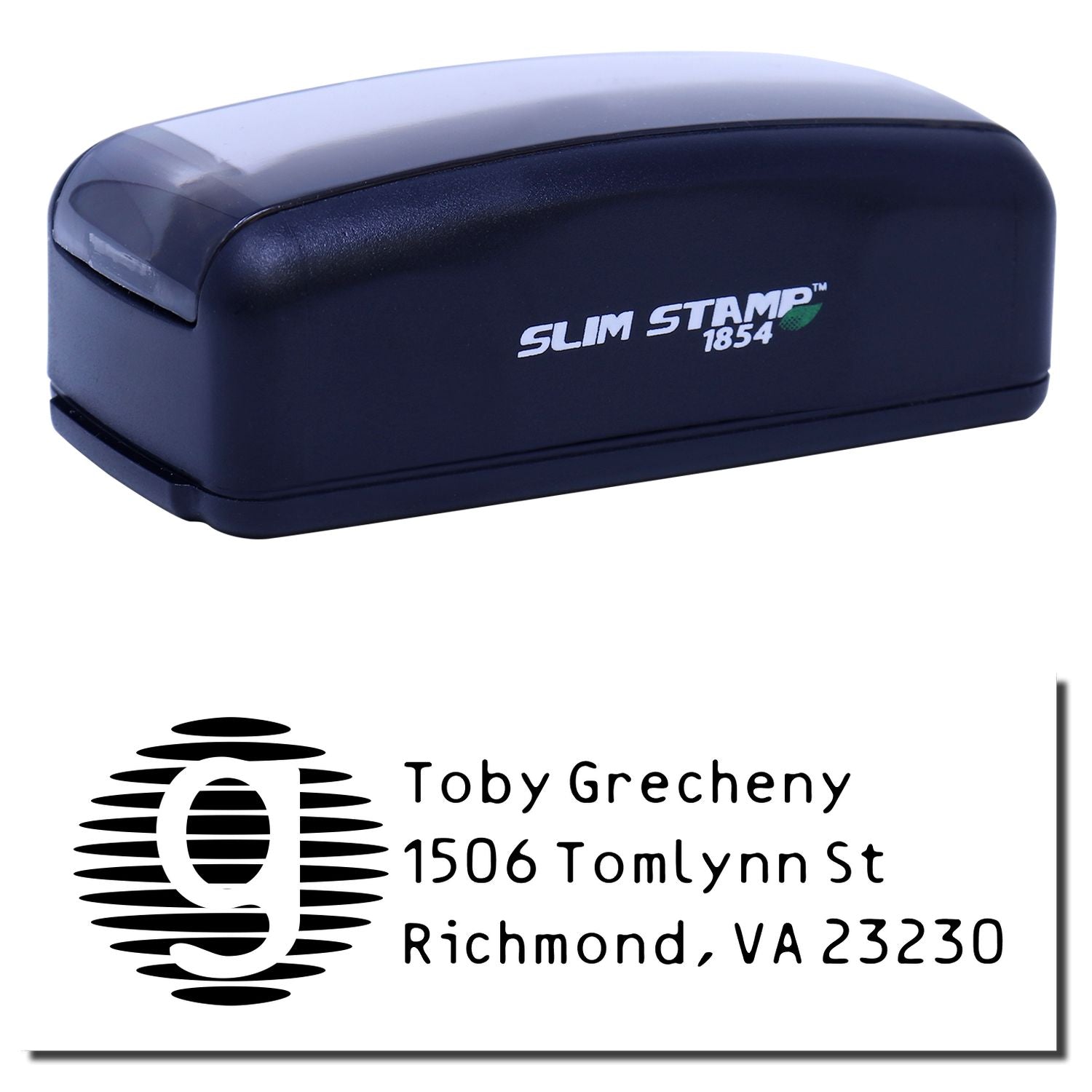 Personalized Slim Stamp 1854 self-inking rubber stamp for custom name and address return address imprint