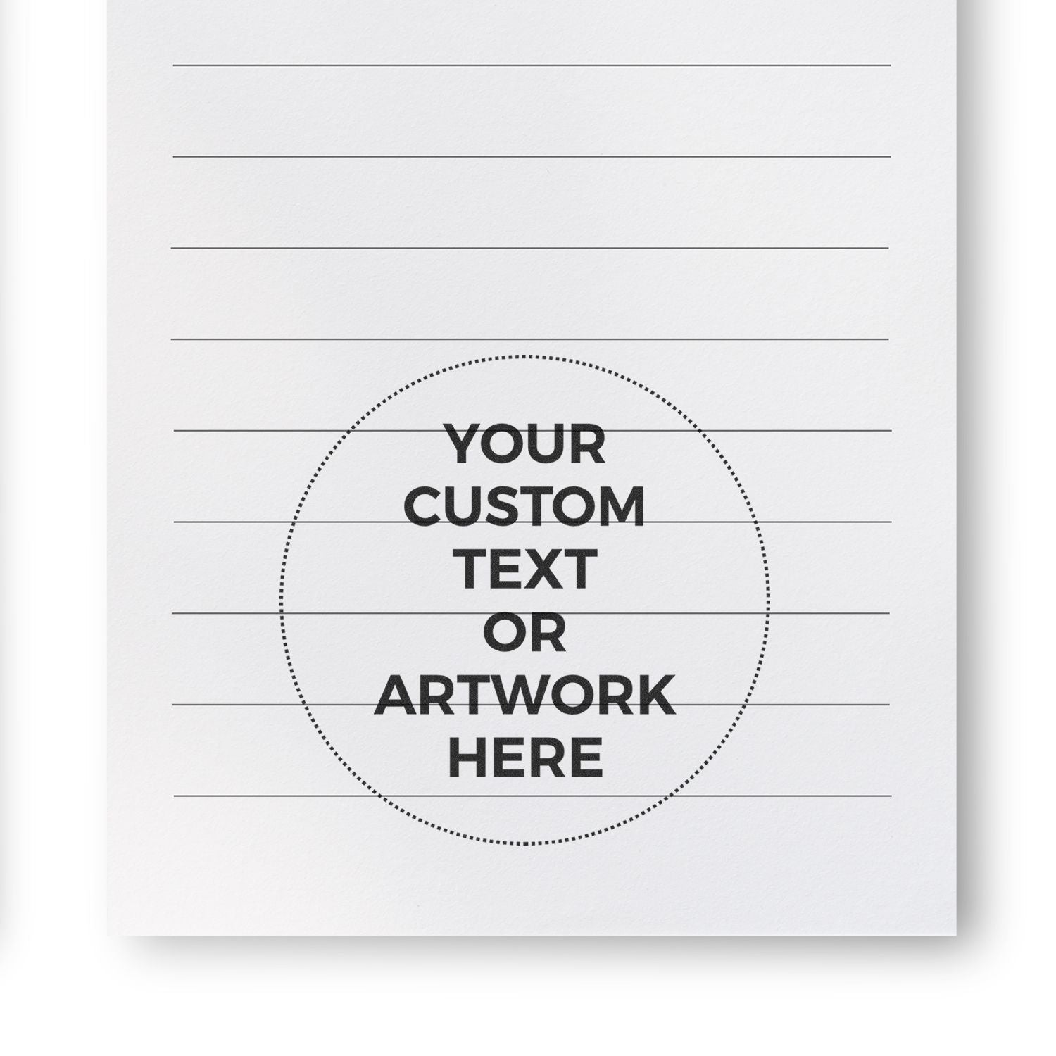 Minimalist poster template featuring a circular area to insert custom text or artwork for branding, printables, and mockups.