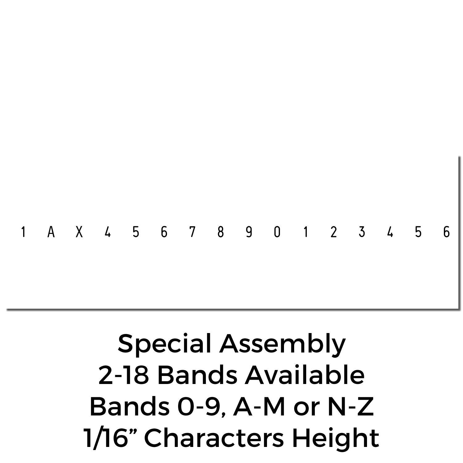 Special Assembly Line Number Stamp 1 16 Character Size Sa Rln 00 Enlarged Imprint