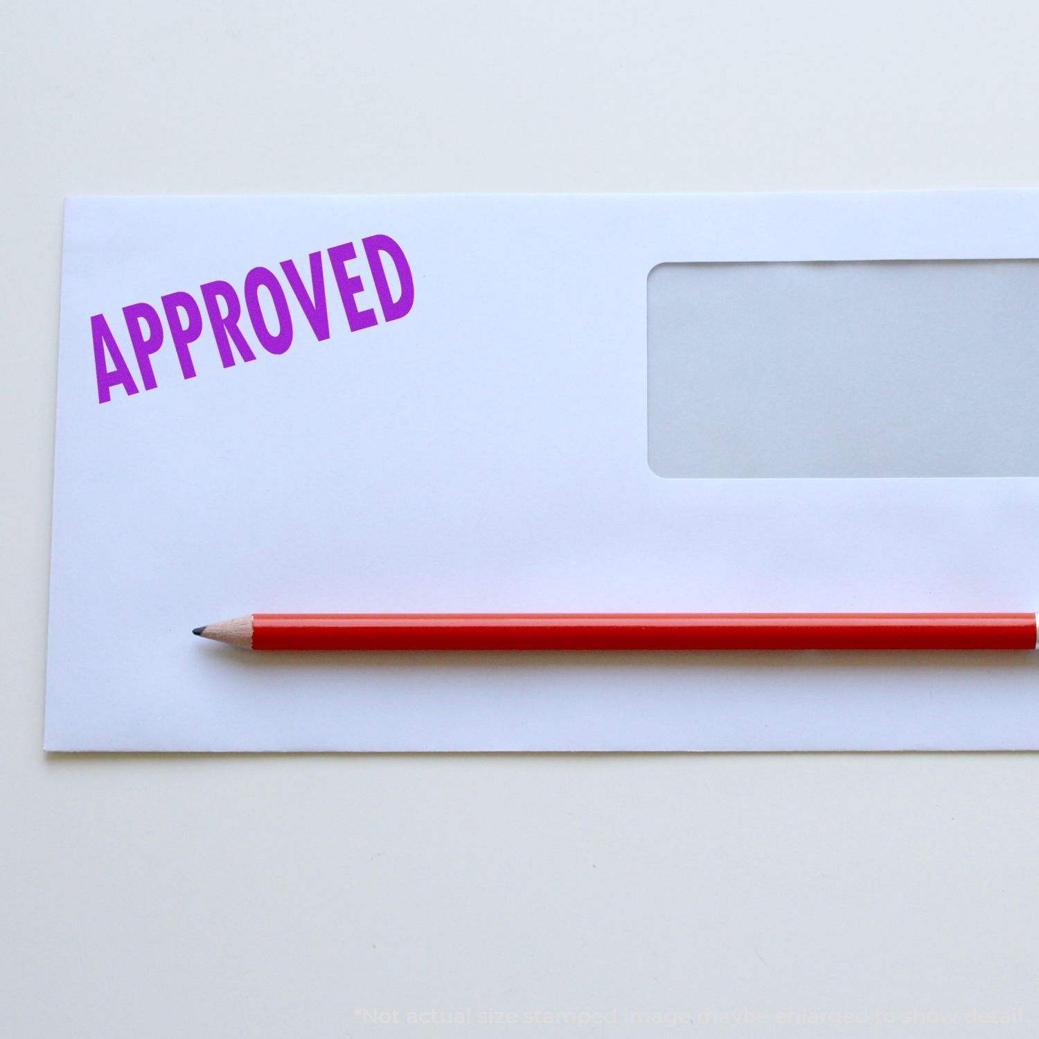 Approved stamp on blank business document with pencil, symbolizing official project approval and confirmation for paperwork or forms today.