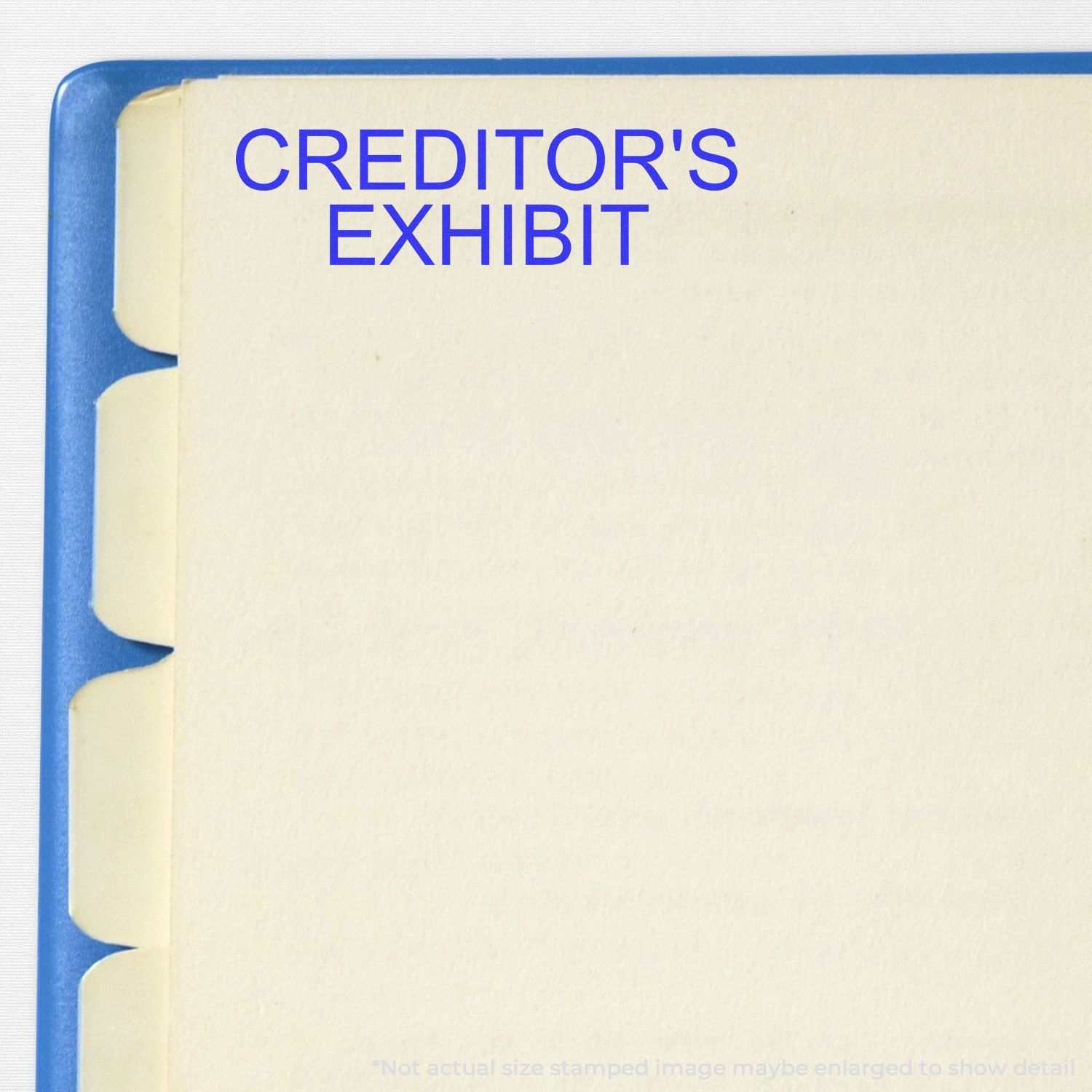 Creditors exhibit label on a legal document, highlighting evidence used by creditors in court proceedings.