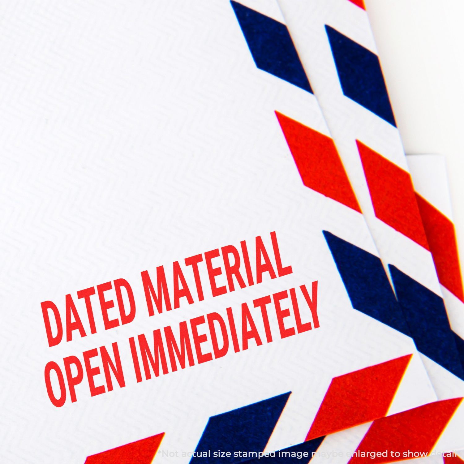Dated material label OPEN IMMEDIATELY with red and blue starburst graphic for safety handling and shipping instructions.
