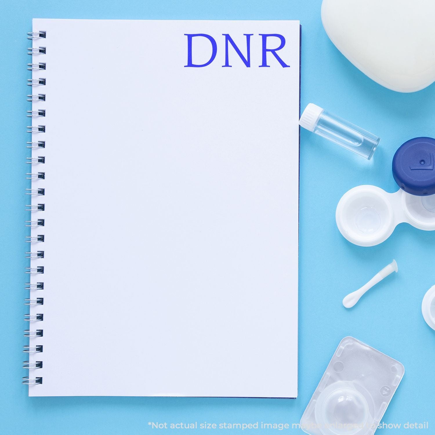 DNR (Do Not Resuscitate) form on a notebook with medical supplies, highlighting advance care planning and end-of-life wishes.