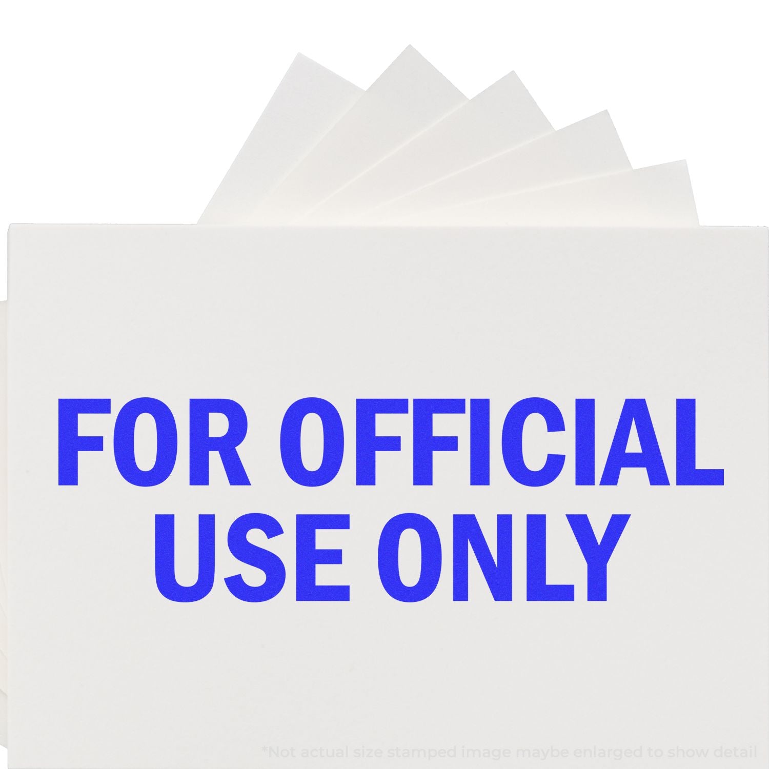 White folder with blue For Official Use Only text, secure confidential document label.