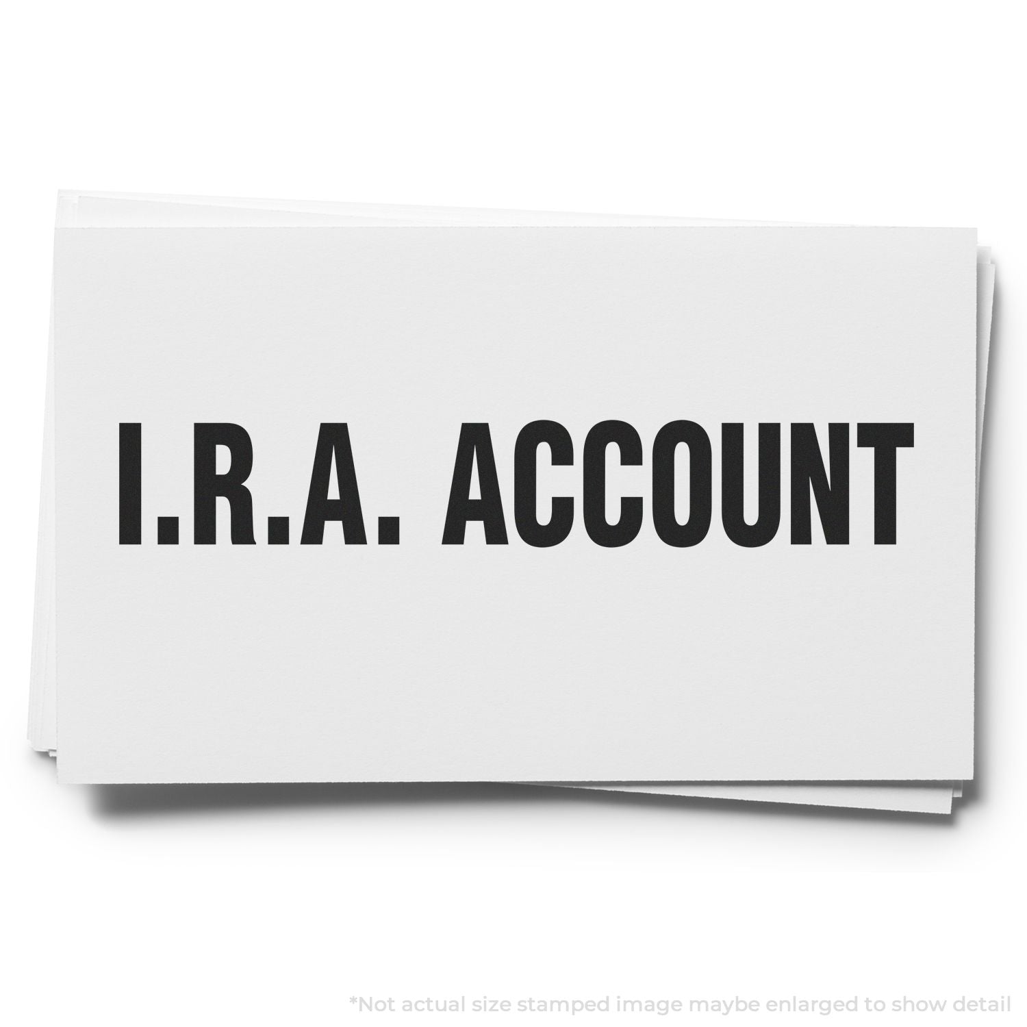 Branded white cards showing L.R.A. ACCOUNT for account documentation and financial statements.