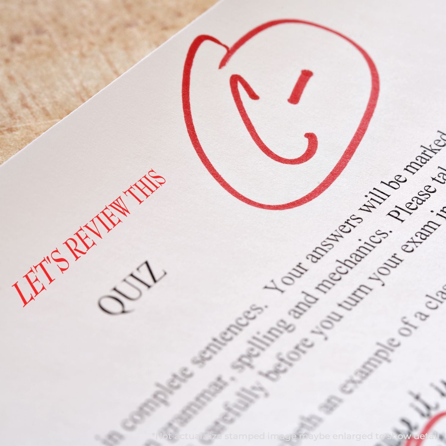 Red heart icon and ITS REVIEW THIS text on a printed form, prompting users to leave a customer review.