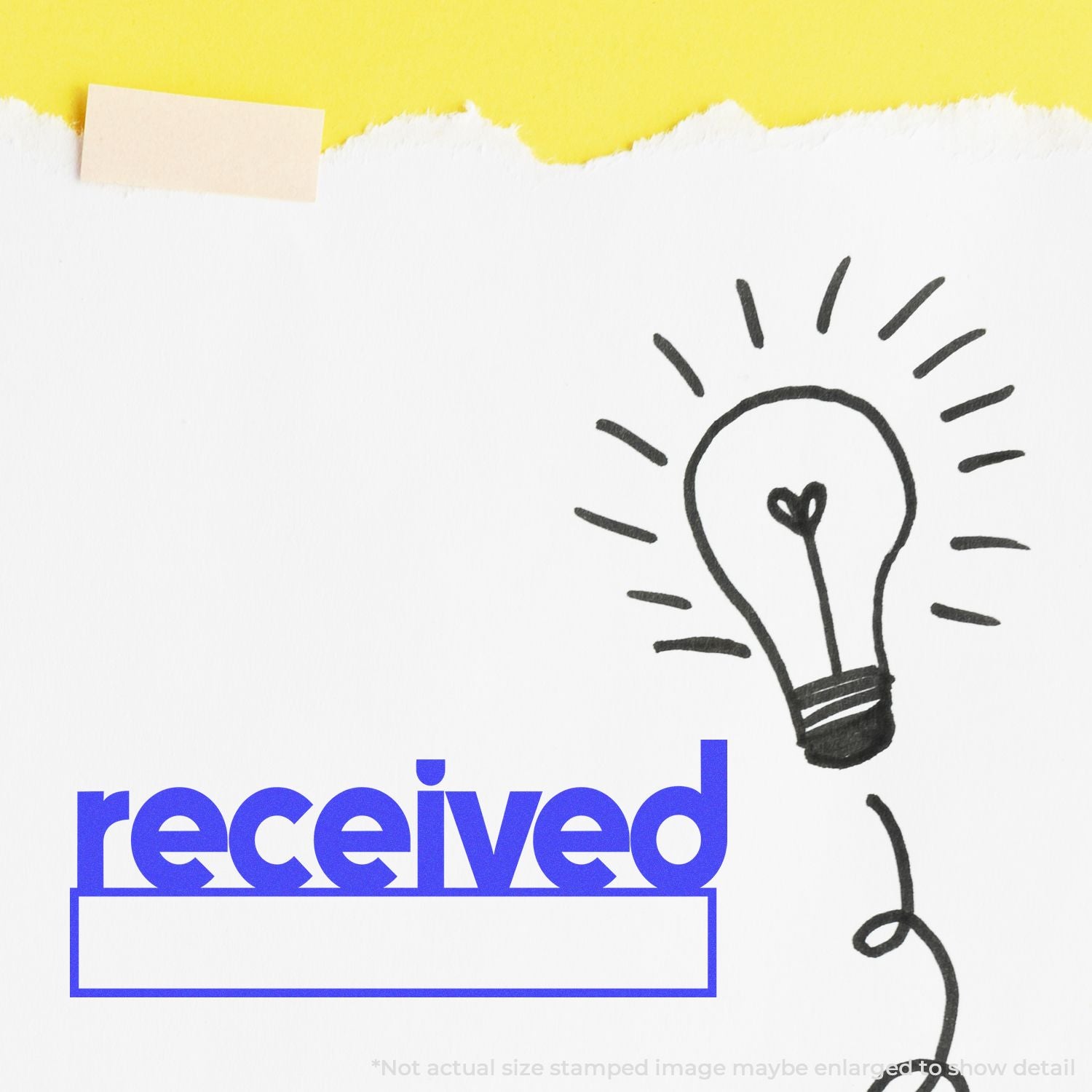 Creative marketing concept: receive bright idea with light bulb icon and blank message box over yellow and white background.