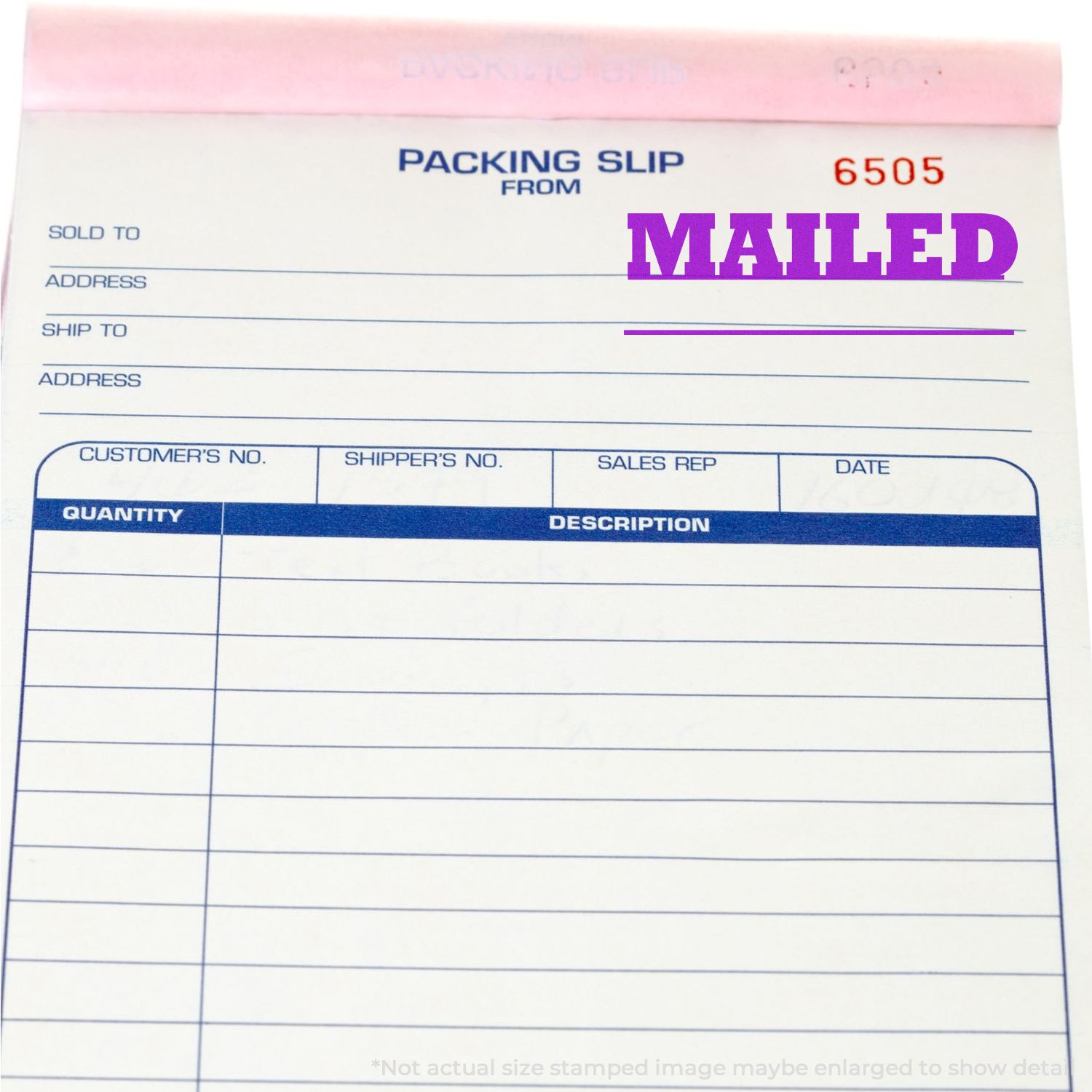 Packing slip document template with customer, ship-to, quantity, description fields for shipping orders and order fulfillment.