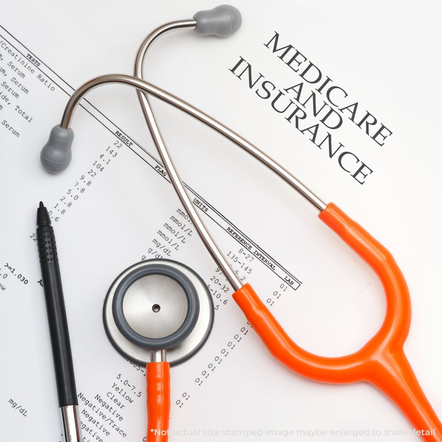 Stethoscope on medical insurance form with pen, symbolizing healthcare coverage and patient insurance planning.
