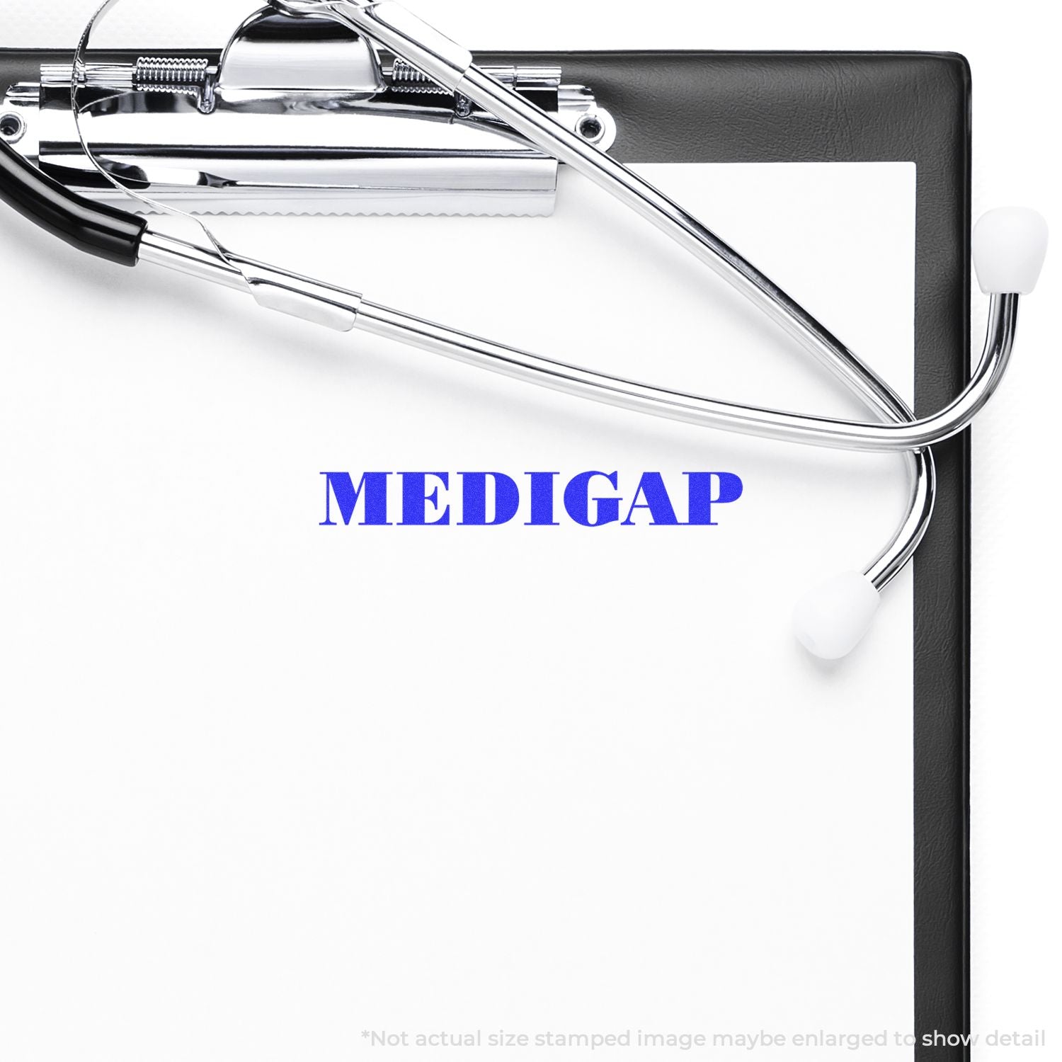 Medigap healthcare insurance concept photo with stethoscope on black medical case, showing Medicare supplemental coverage.