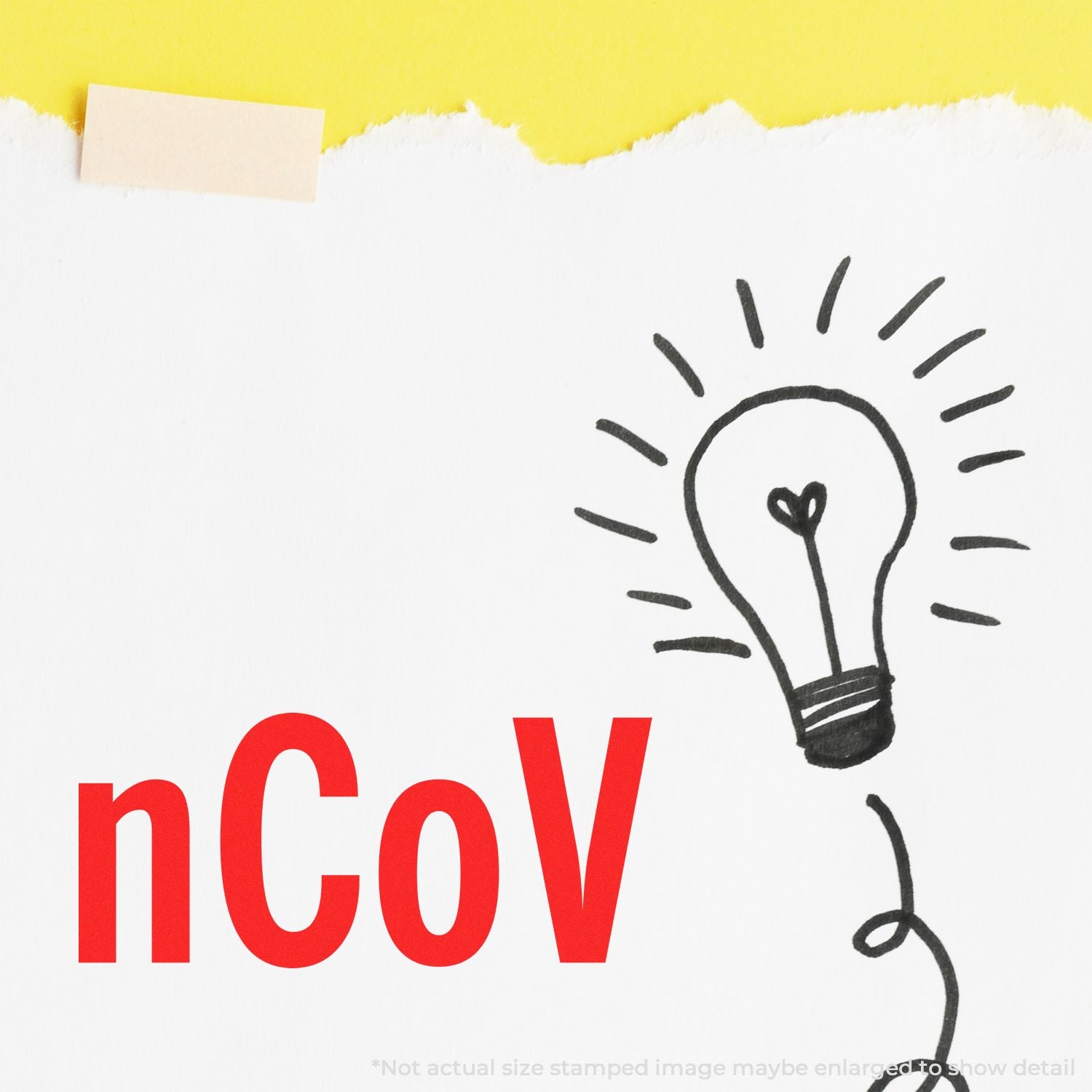 nCOV awareness concept with lightbulb idea icon on white background, promoting coronavirus prevention and health education