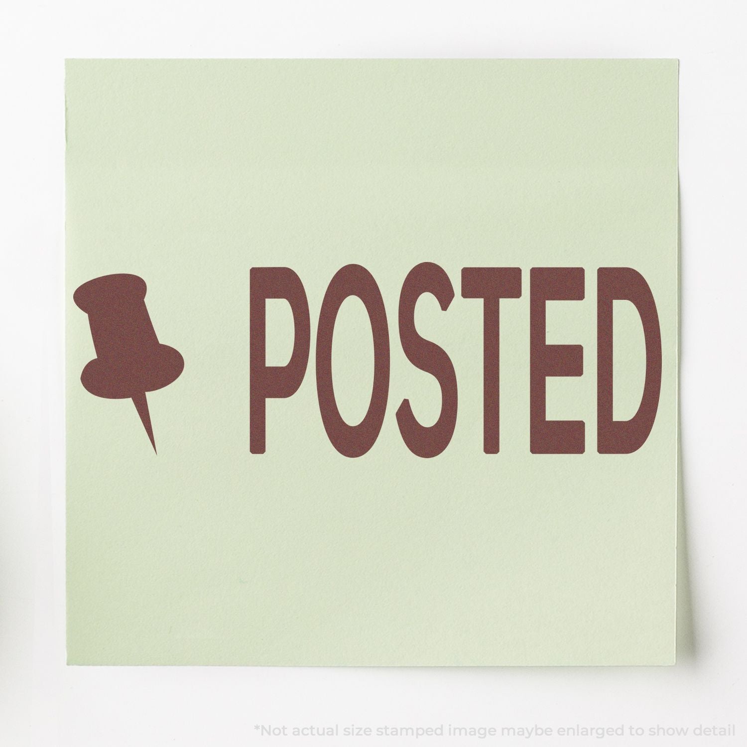 Upcycled notice poster card reading POSTED with pushpin icon, suitable for announcements and bulletin board signage.
