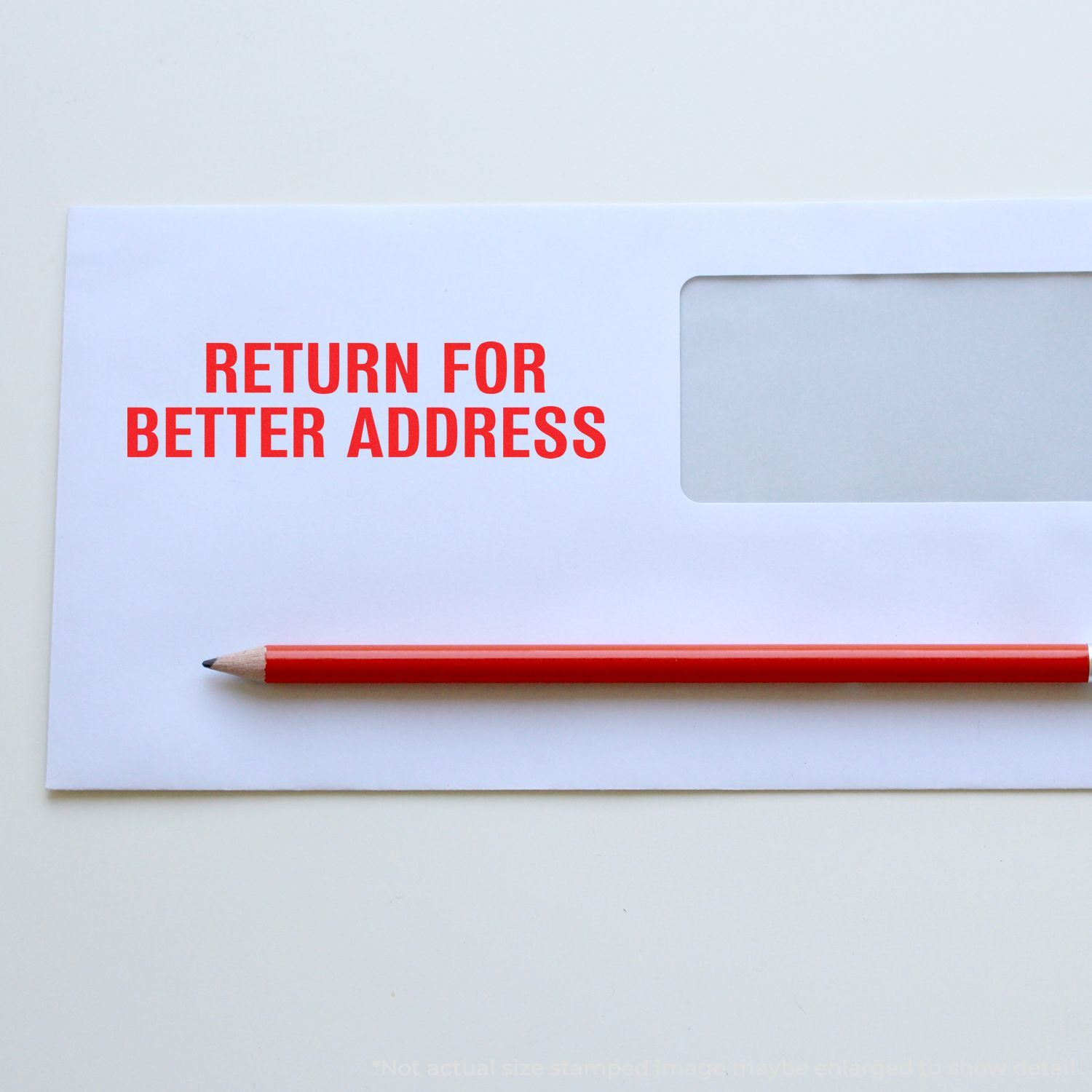 Undeliverable mail reminder card reading Return for Better Address with pencil, emphasizing address correction for shipping.