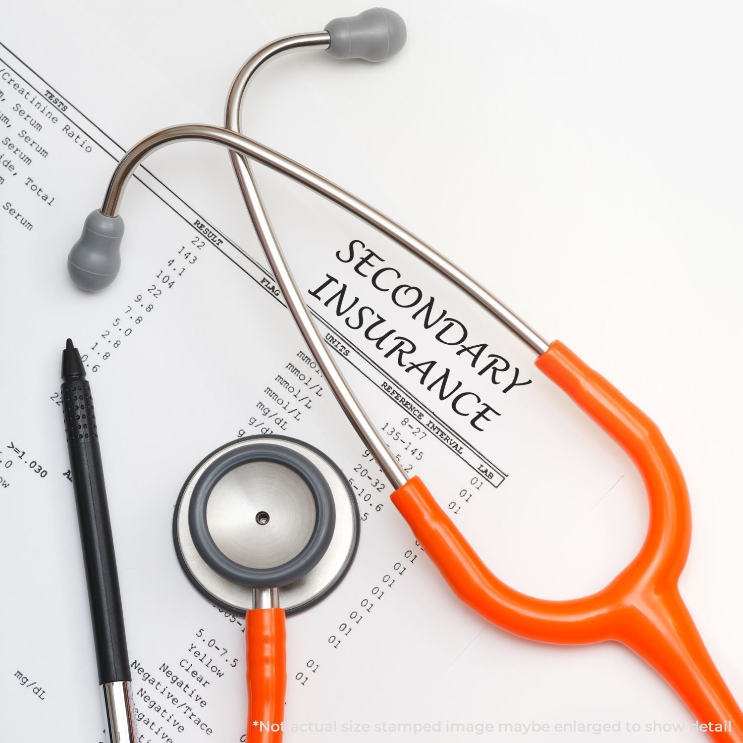Stethoscope over medical research chart, symbolizing diagnosis and healthcare statistics for patient testing.