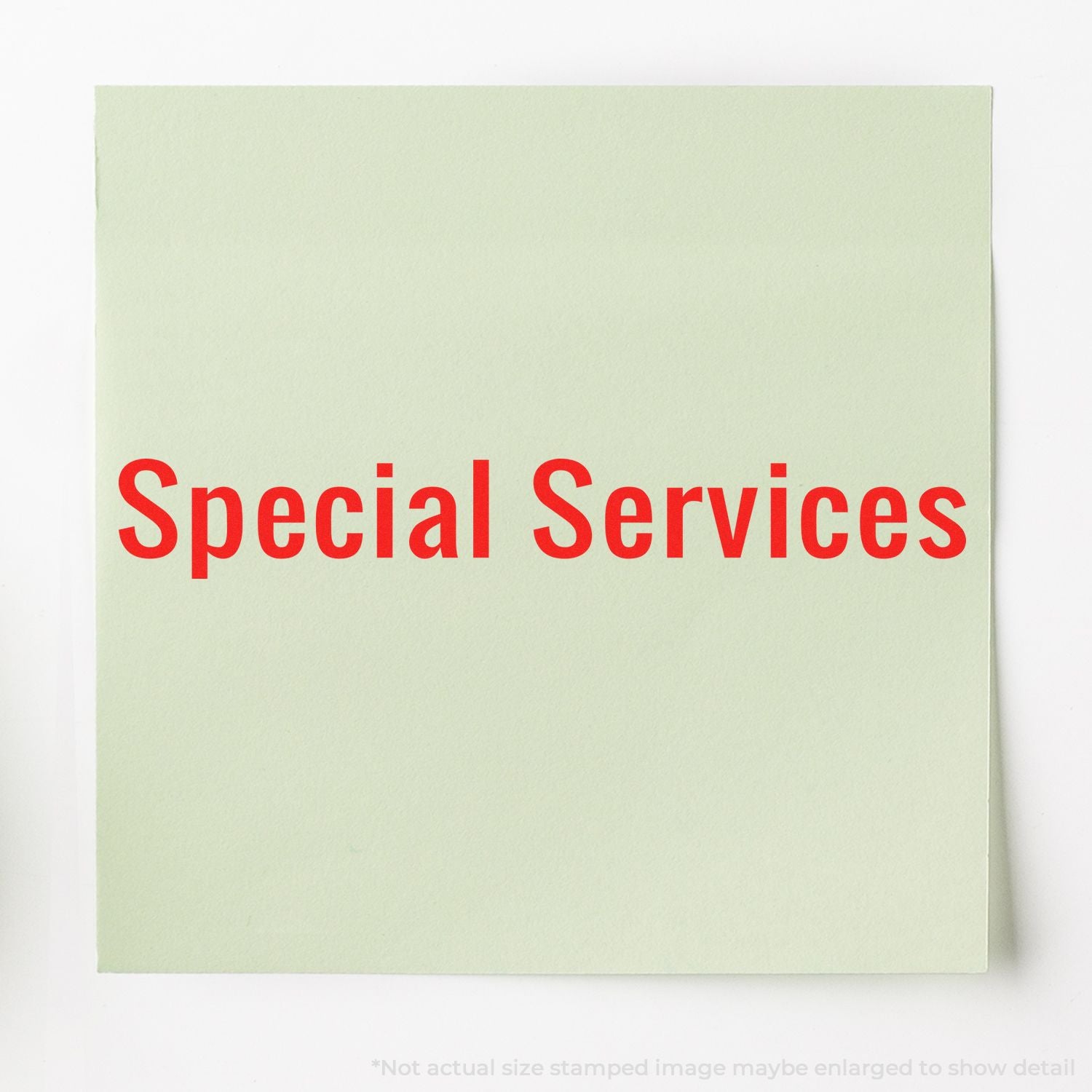 Special Services brochure cover with bold red text on light green background for highlighting business services and customer support.