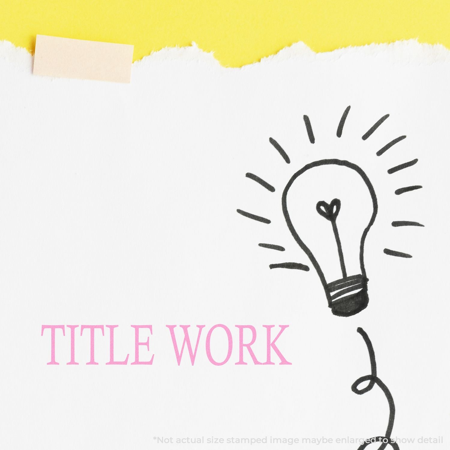 Motivational Little Work graphic with lightbulb idea doodle, symbolizing productivity and creative thinking for work success