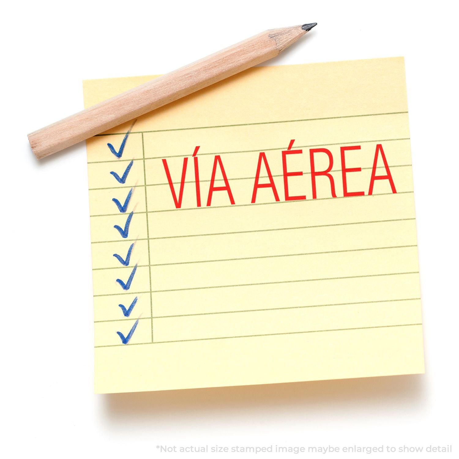 Pencil on checklist note labeled Va Area, symbolizing airway assessment and medical airway management.