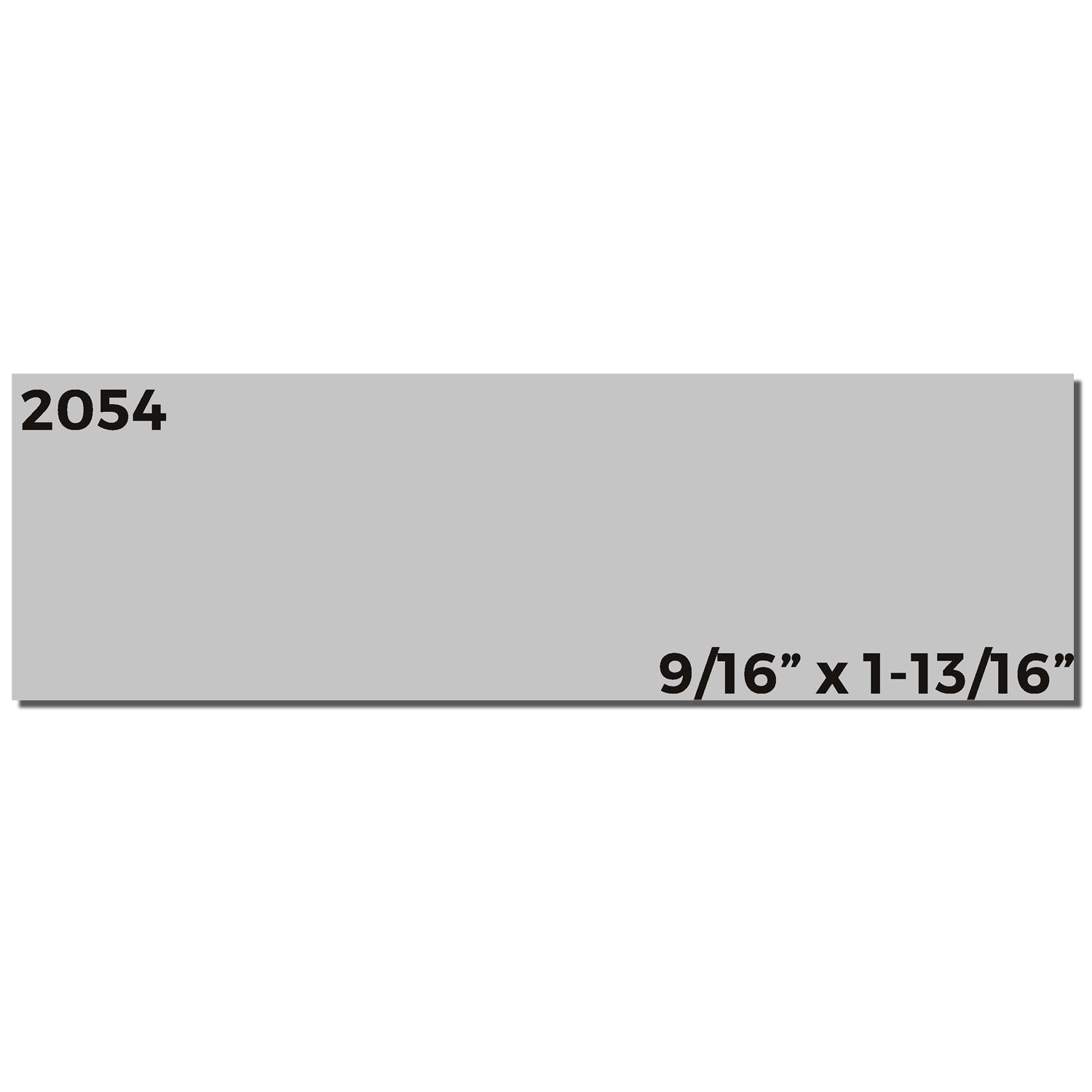 Part label 2054 showing trim dimensions 9/16 in x 1-13/16 in x 16 in for accurate installation.