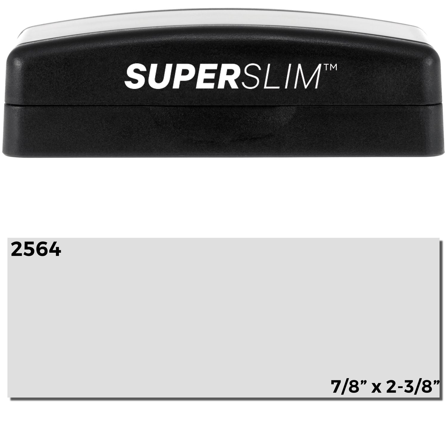 SuperSlim™ brand product top, item 2564, size 7/8 in x 2-3/8 in for slim packaging