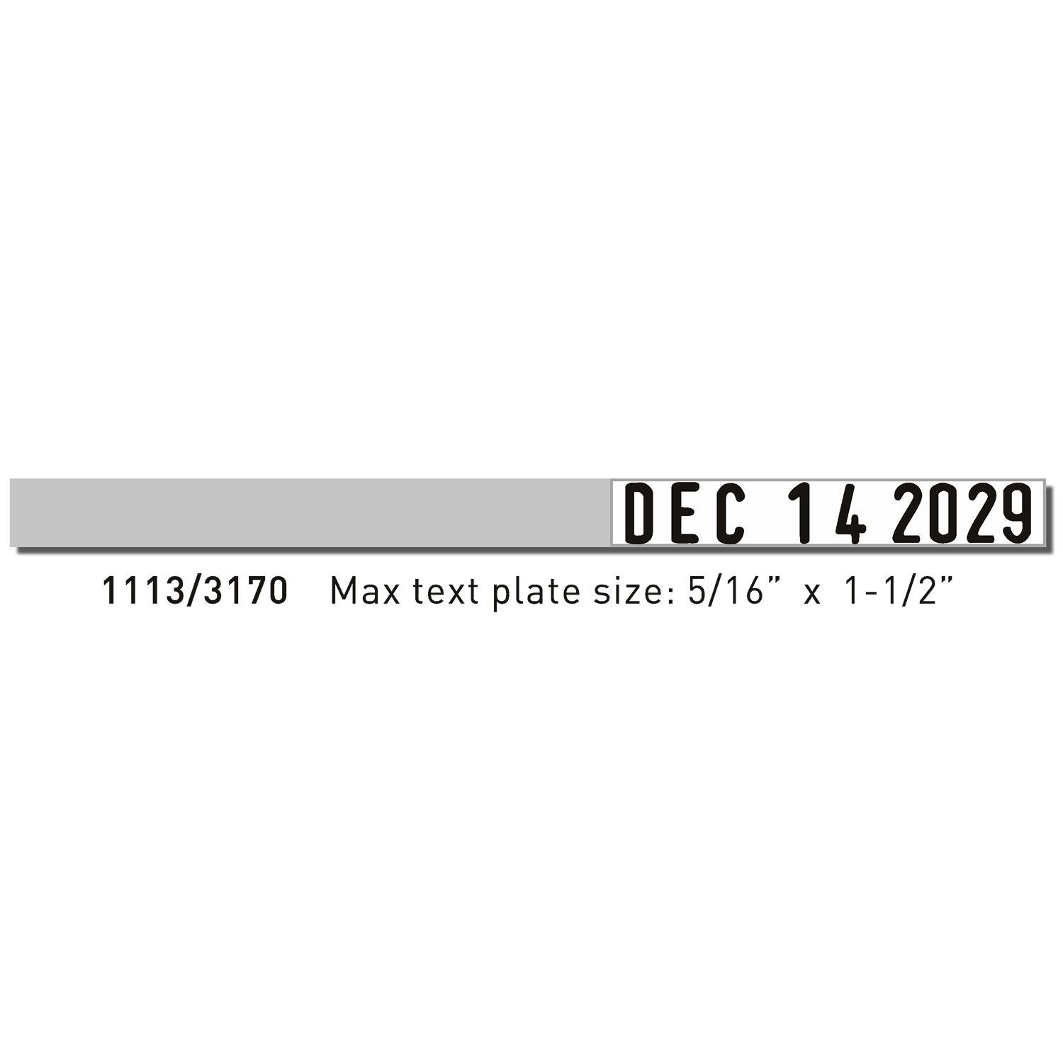 Trodat 1113-3170 Local Style Date Stamp 5/16 x 1-1/2 Enlarged Imprint