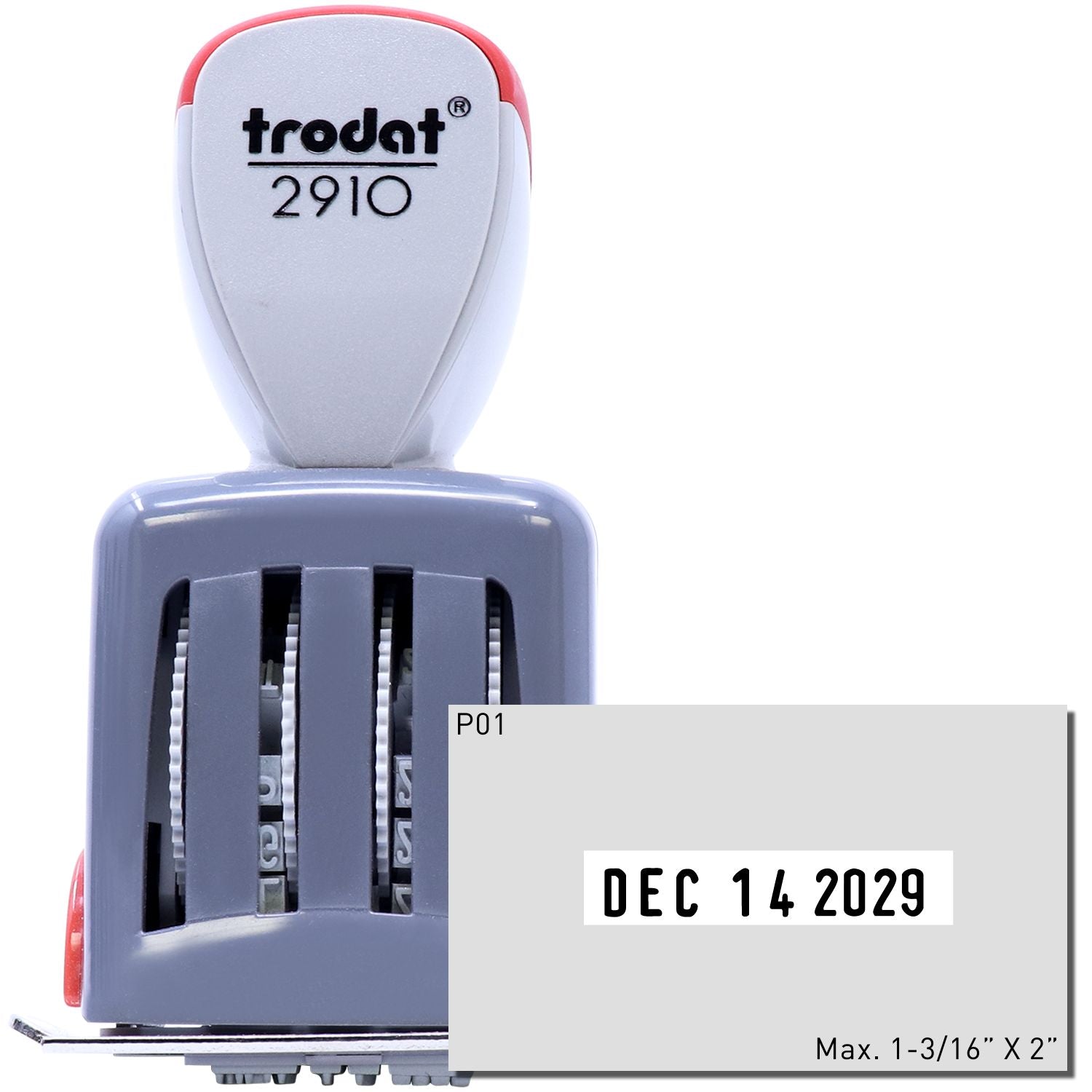 Trodat 2910-P01 Die Plate Date Stamp 1-3/16 x 2 Main Image