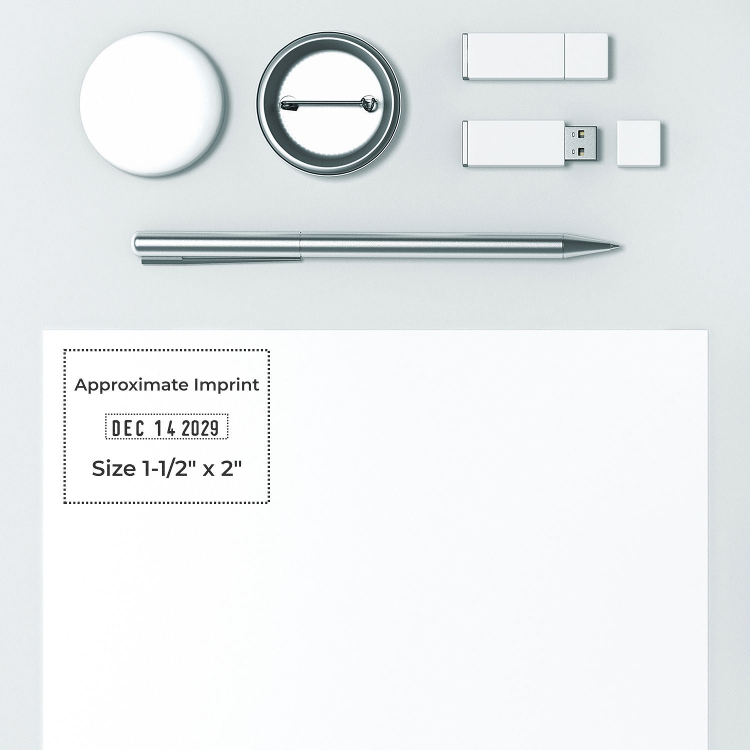 Trodat 2910-P02 Die Plate Date Stamp 1-1/2 x 2 Size Overlay
