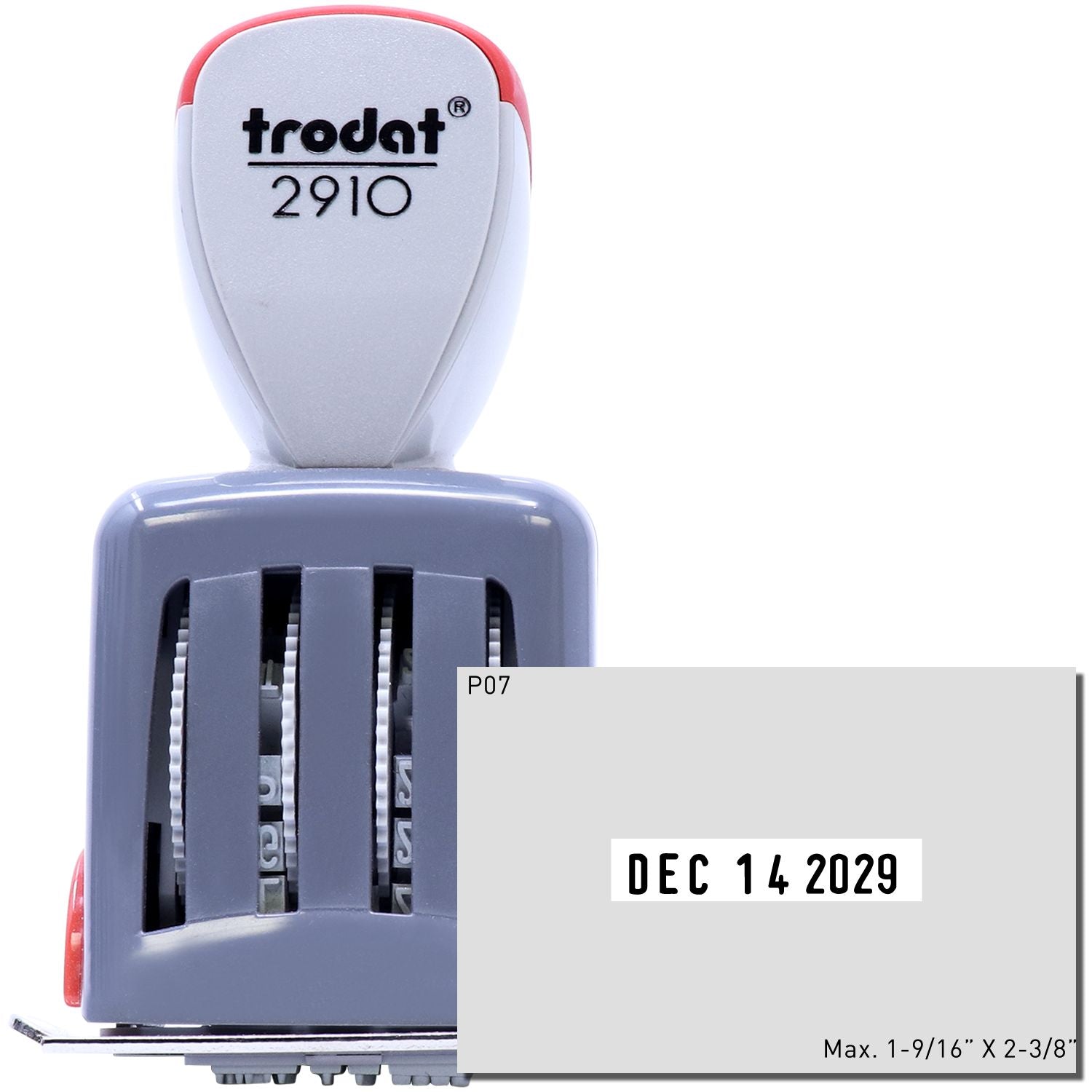 Trodat 2910-P07 Die Plate Date Stamp 1-9/16 x 2-3/8 Main Image