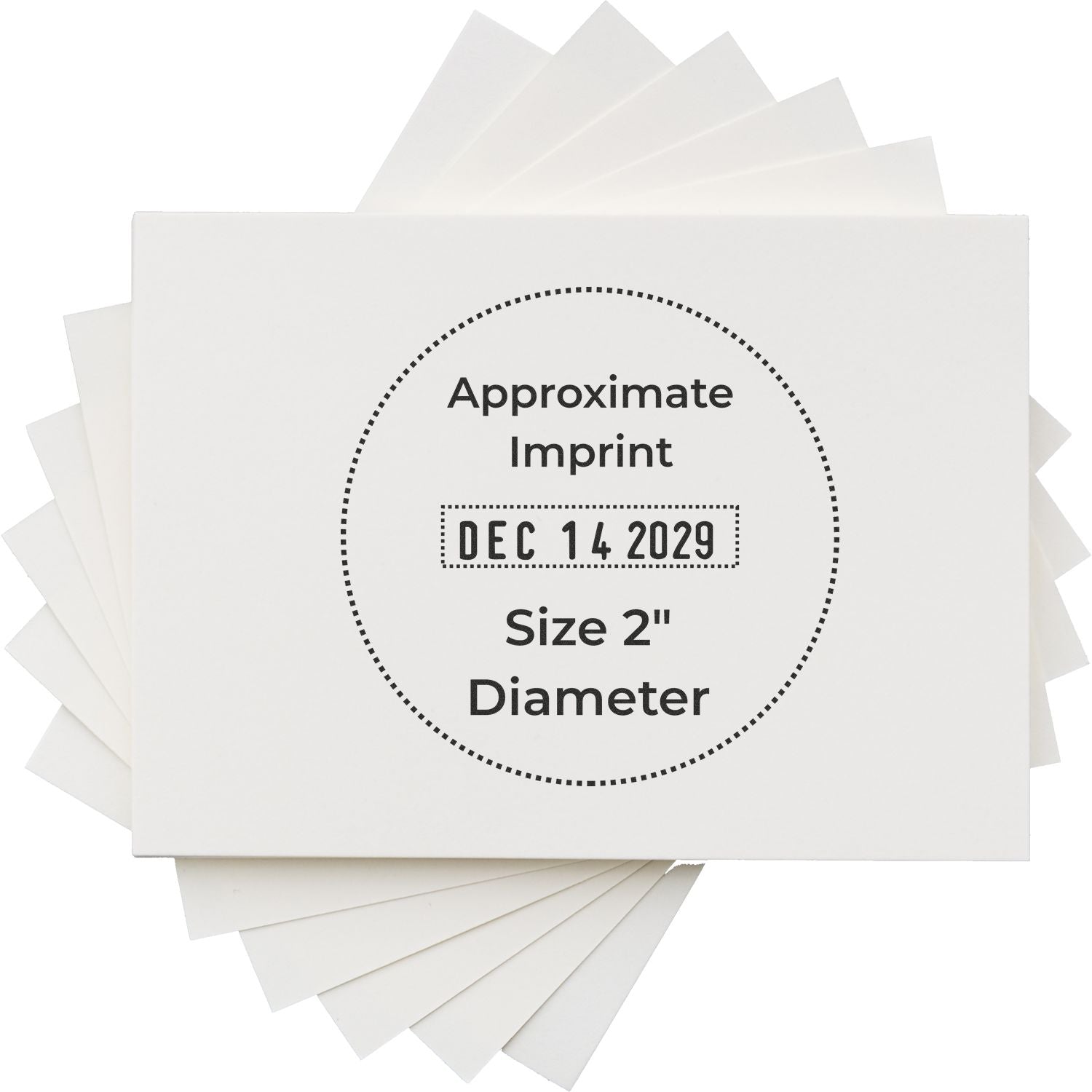 Trodat 2910-P30 Die Plate Date Stamp 2 Inch Diameter Size Overlay