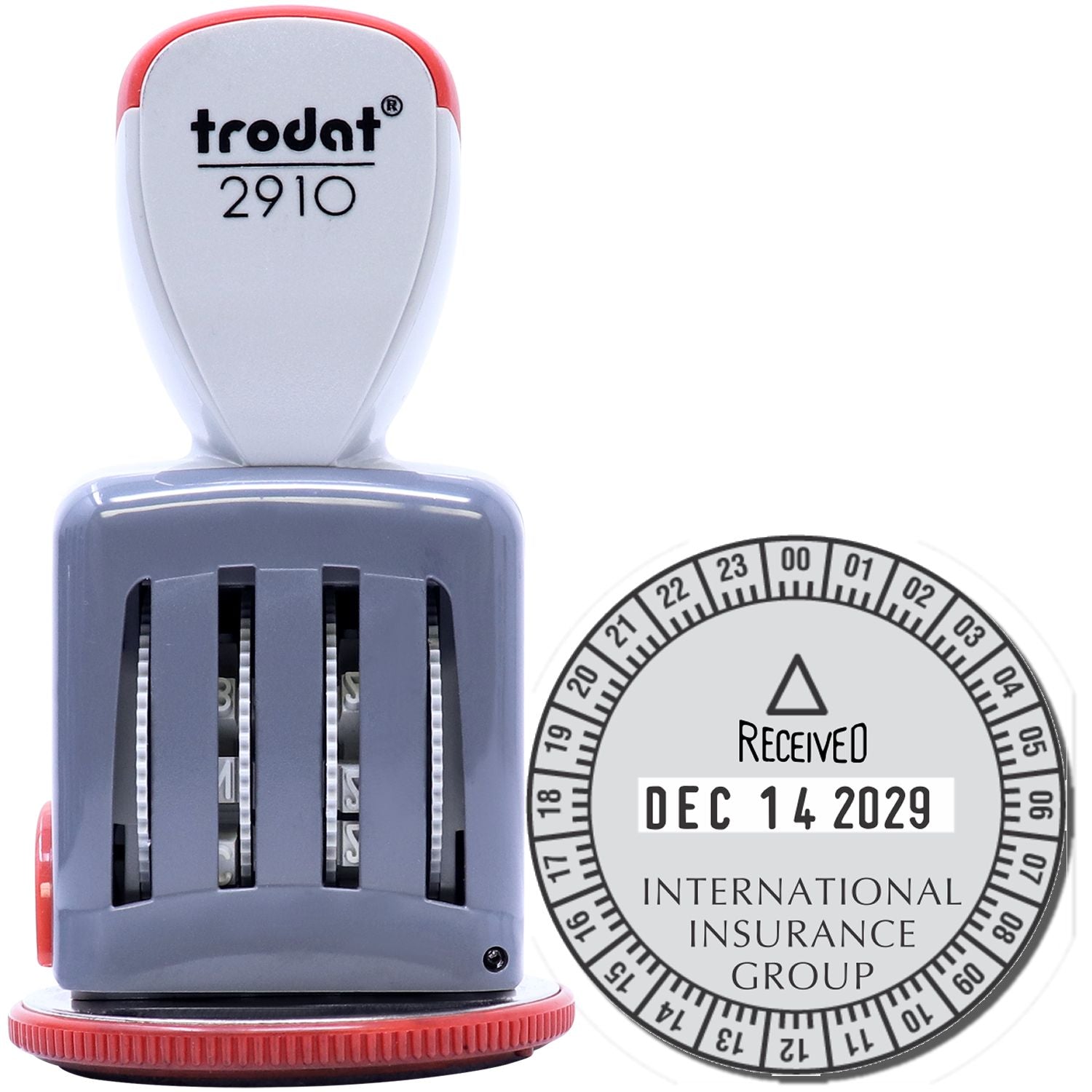 Trodat 2910-U-24 Die Plate Date Stamp with 24 Hour Dial Main Image