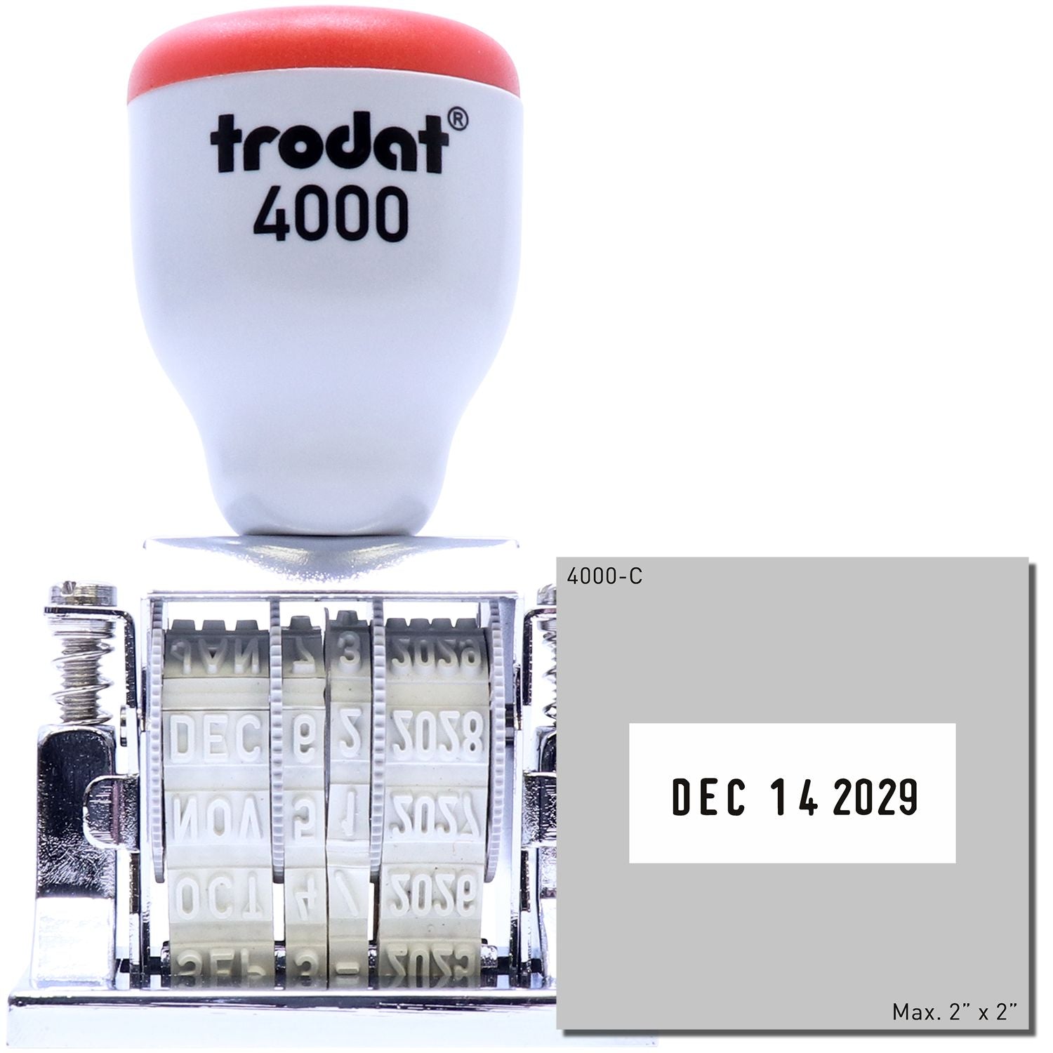Trodat 4000-C Die Plate Date Stamp 2 x 2 Main Image