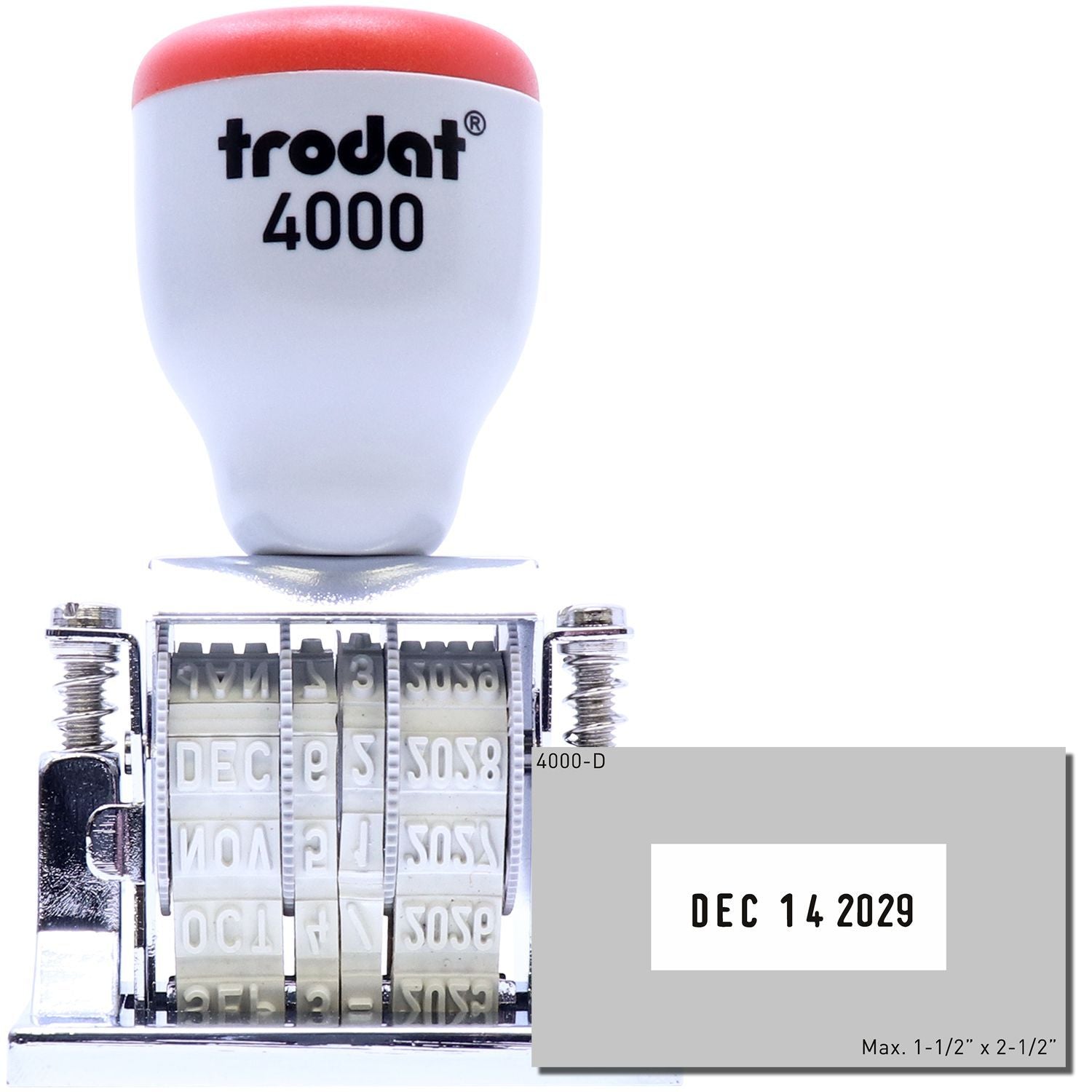 Trodat 4000-D Die Plate Date Stamp 1-1/2 x 2-1/2 Main Image