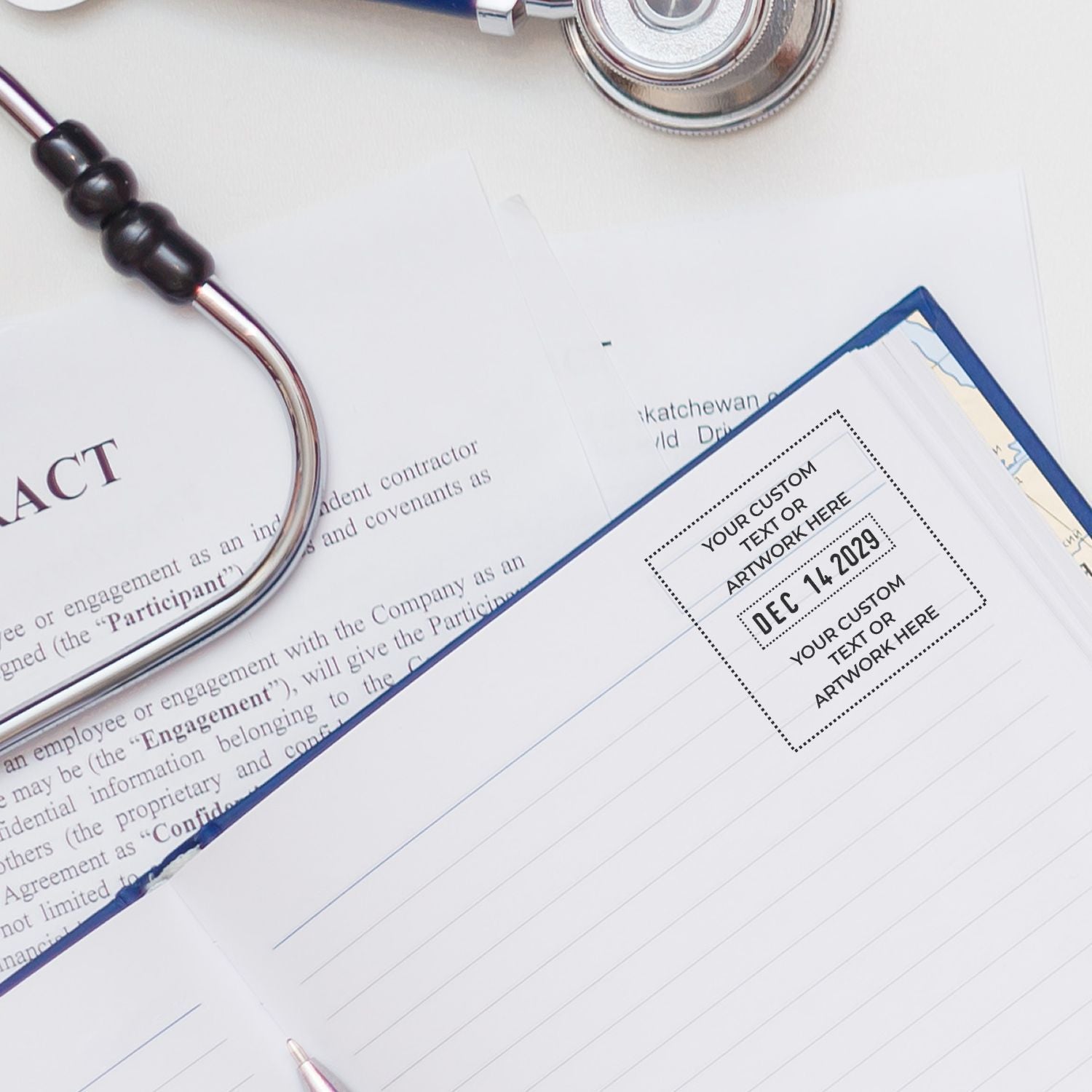 Trodat 43132 Date Stamp 1-1/4 x 1-1/4 DS-43132 Artwork Overlay