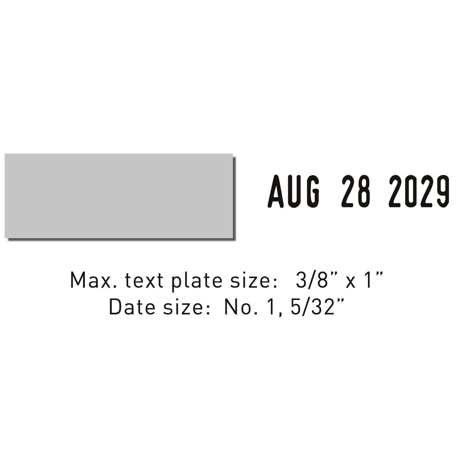 Trodat 4813 Date Stamp 3/8 x 1 DS-4813 Enlarged Imprint