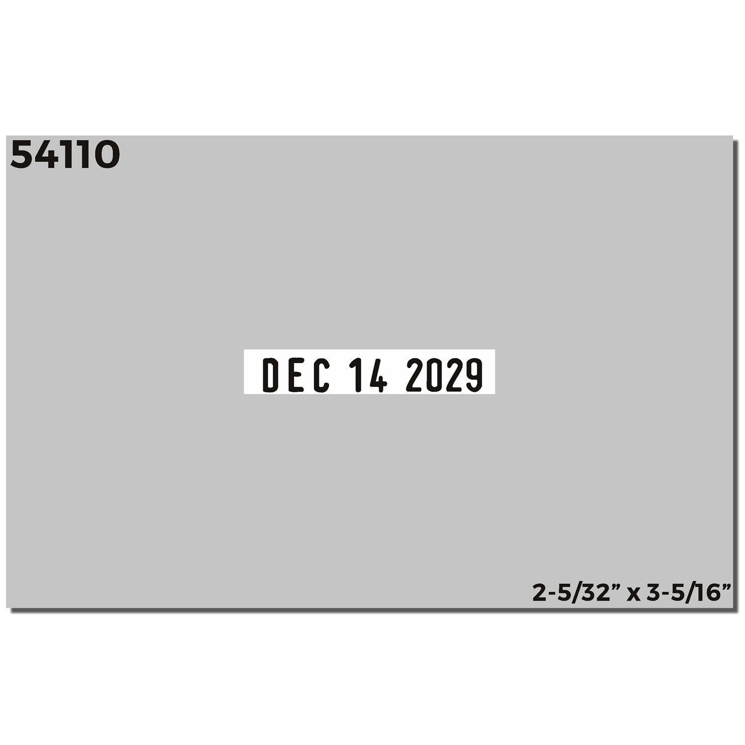 Trodat 54110 Heavy Duty Date Stamp 2-5/32 x 3-5/16 DS-54110 Enlarged Imprint