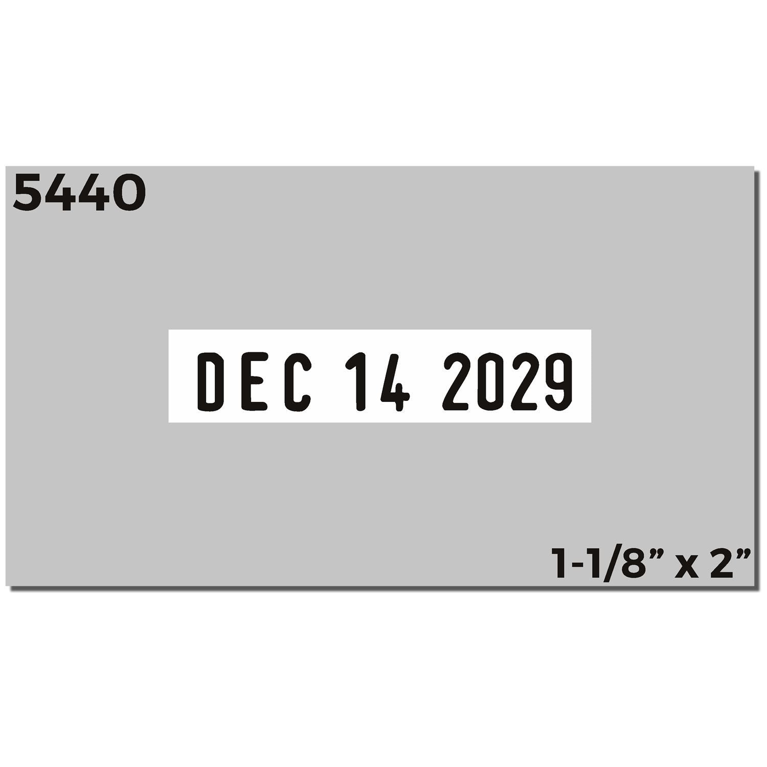 Trodat 5440 Heavy Duty Date Stamp 1-1/8 x 2 DS-5440 Enlarged Imprint