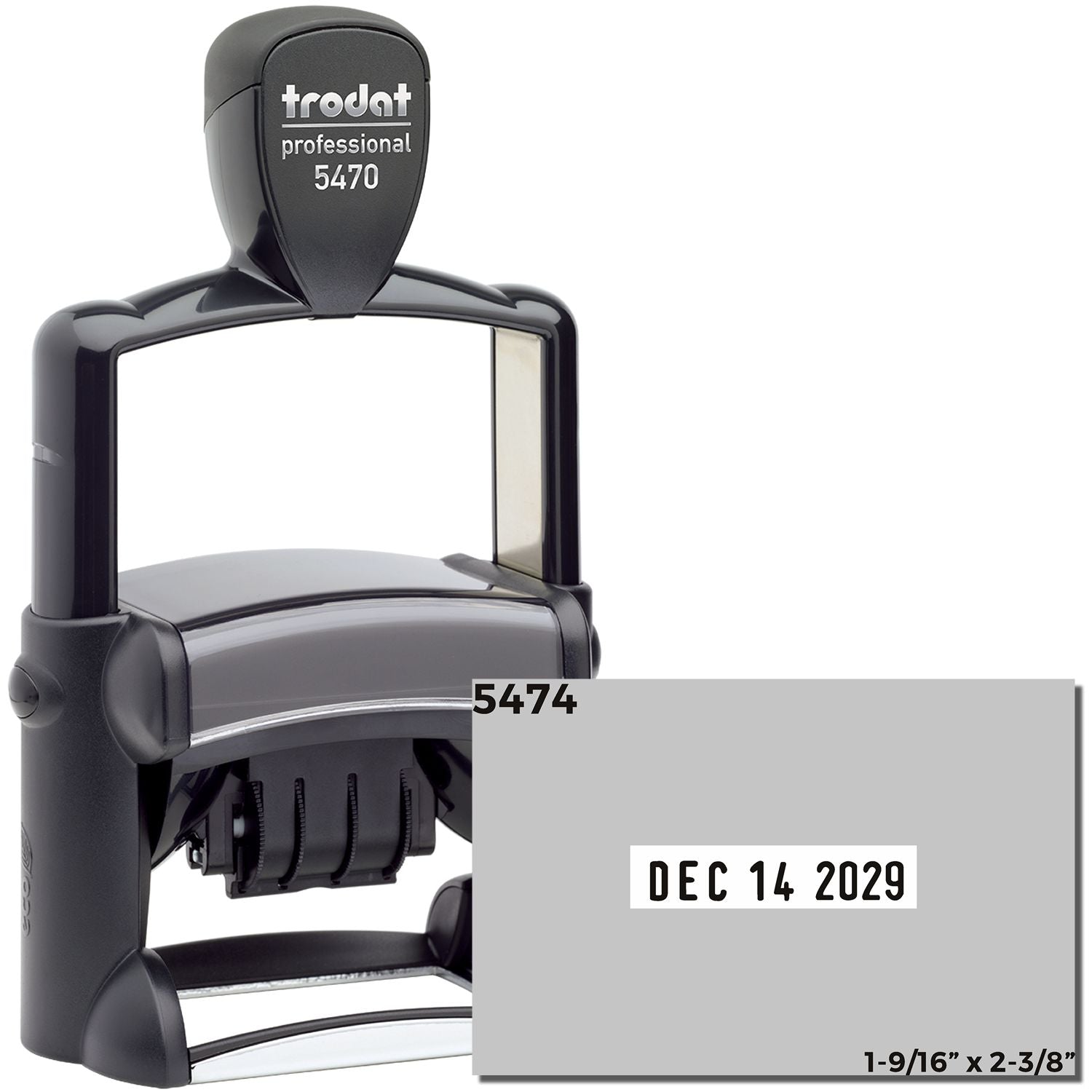 Trodat 5474 Heavy Duty Date Stamp 1-9/16 x 2-3/8 DS-5474 Main Image