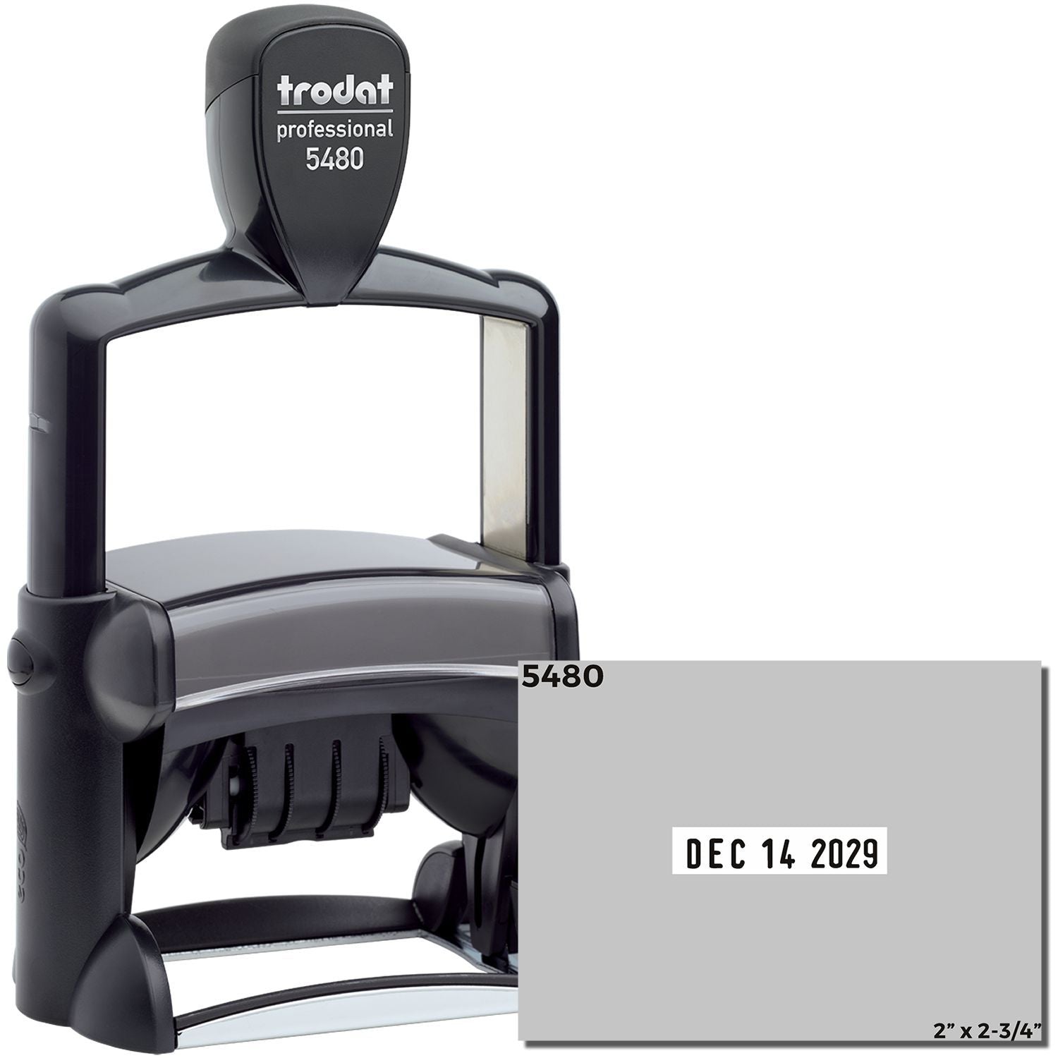 Trodat 5480 Heavy Duty Date Stamp 2 x 2-3/4 DS-5480 Main Image