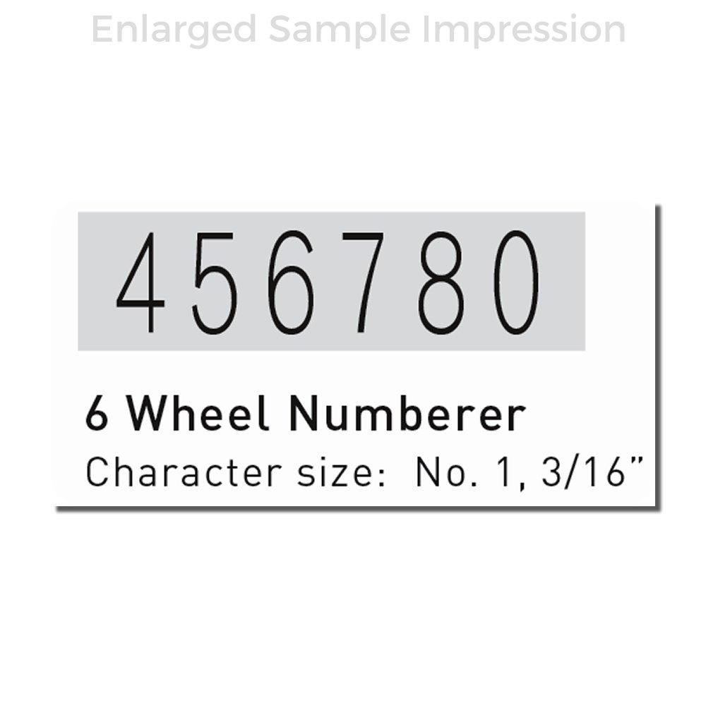 Trodat Plastic Economy Numbering Machine Imprint Example