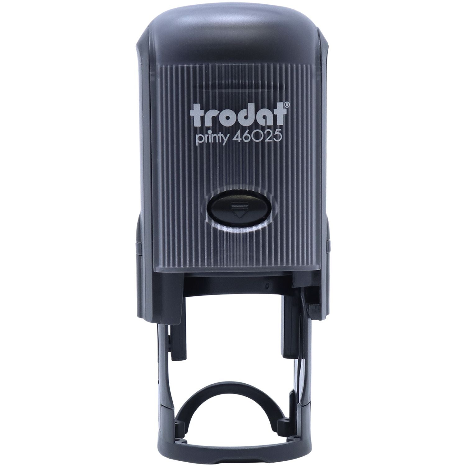 Trodat Printy 46025 self-inking rubber stamp, black office stamp on white background