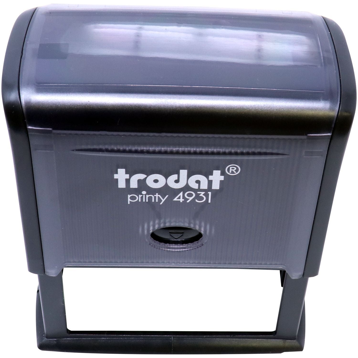 Trodat Printy 4931 self-inking rubber stamp in black plastic case