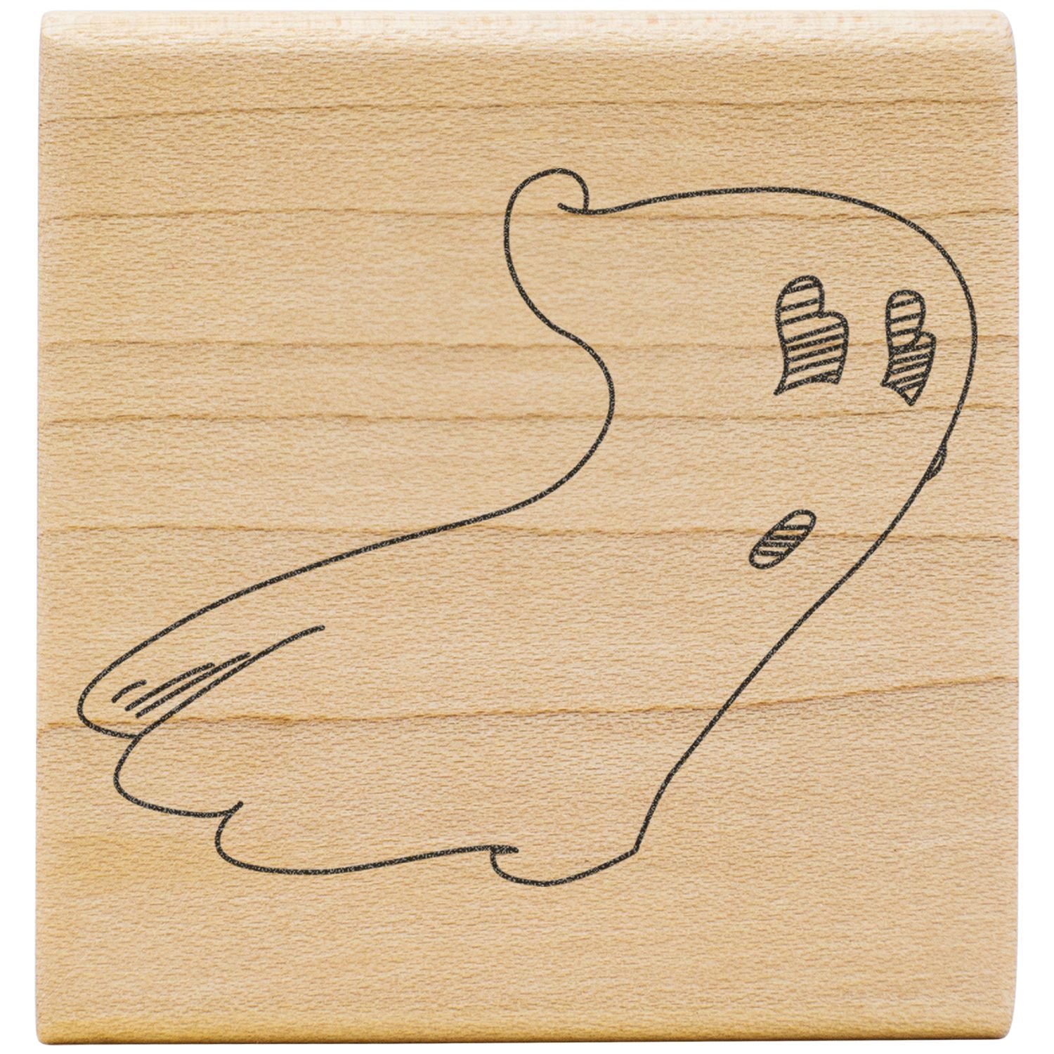 Wooden cutting board with engraved polar bear outline design