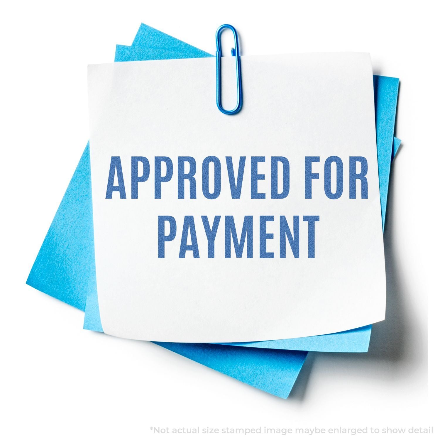 In Use Photo of Approved For Payment Xstamper Stamp