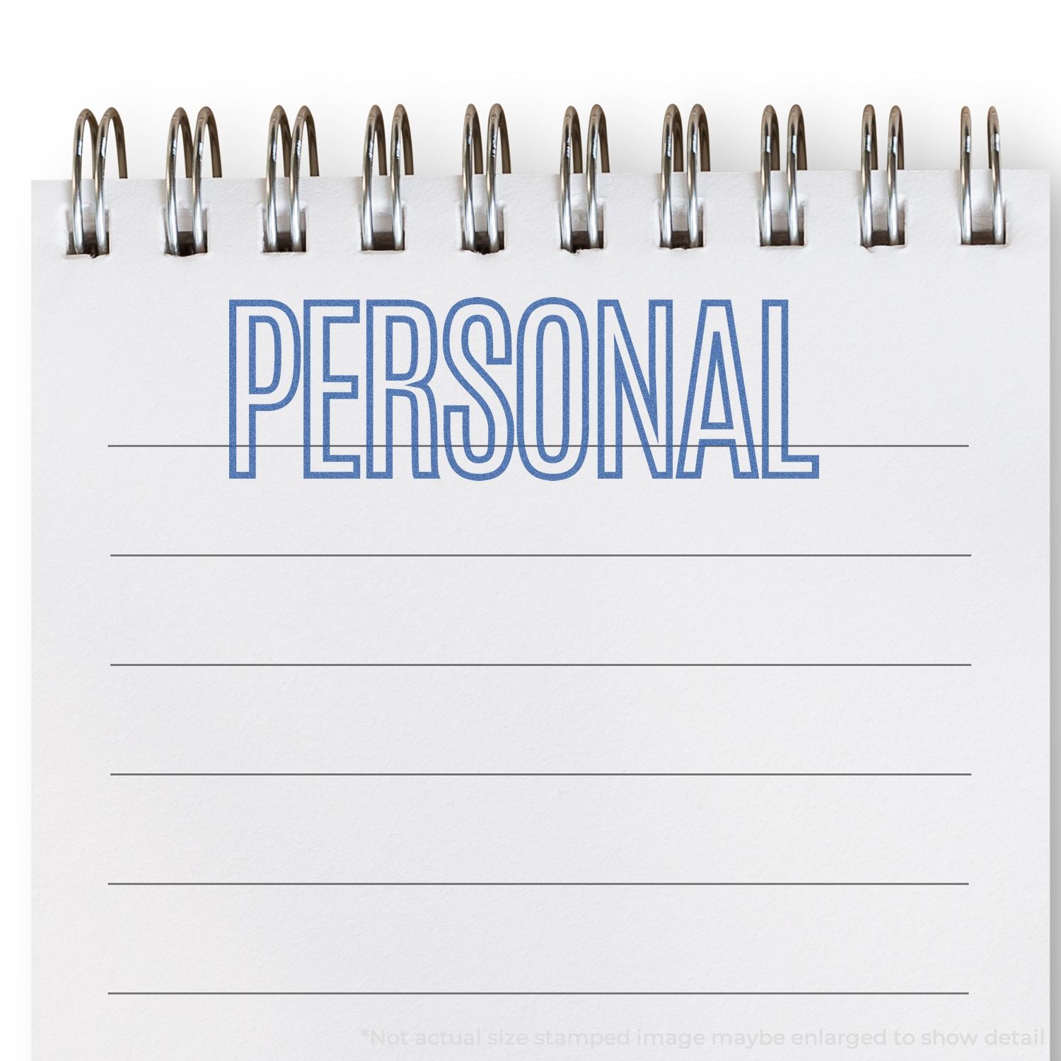 Personal notebook cover with metal binder rings and 'PERSONAL' title for organizing notes, study, journaling daily at home or office.