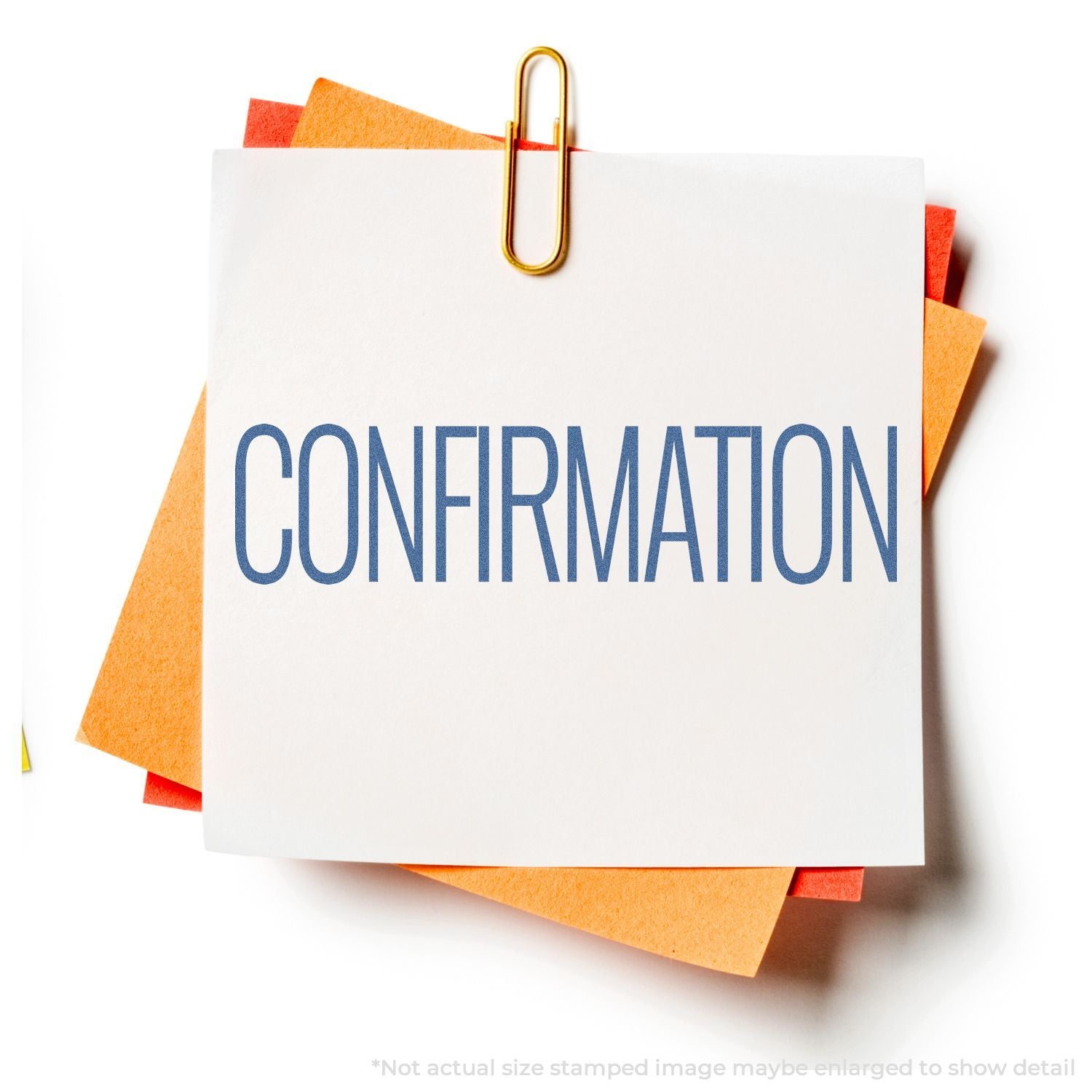 In Use Photo of Confirmation Xstamper Stamp