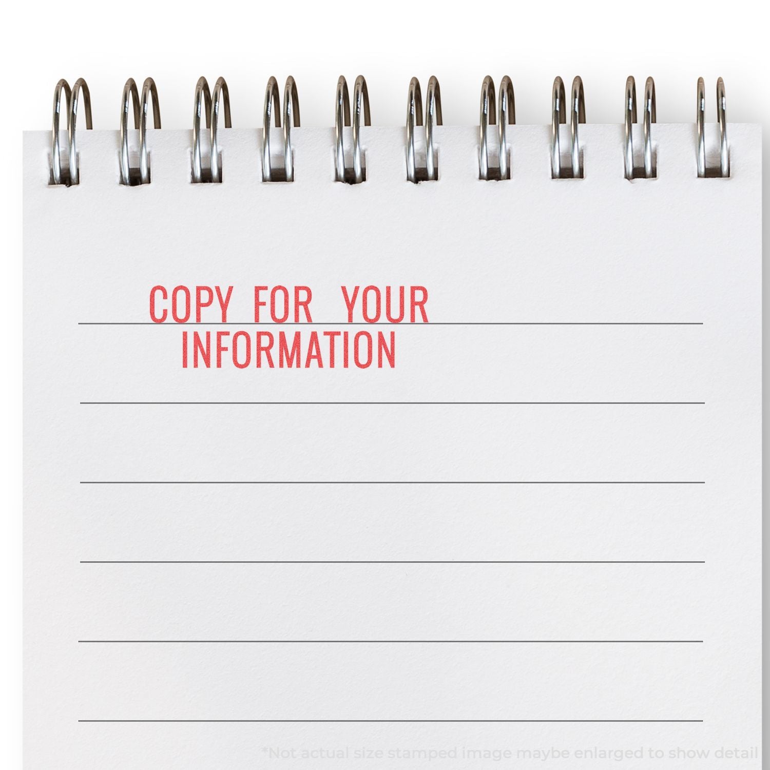 Office memo or document form with paper clips and Copy for your information, indicating an internal copied notice layout for staff, email attachments, or record-keeping.