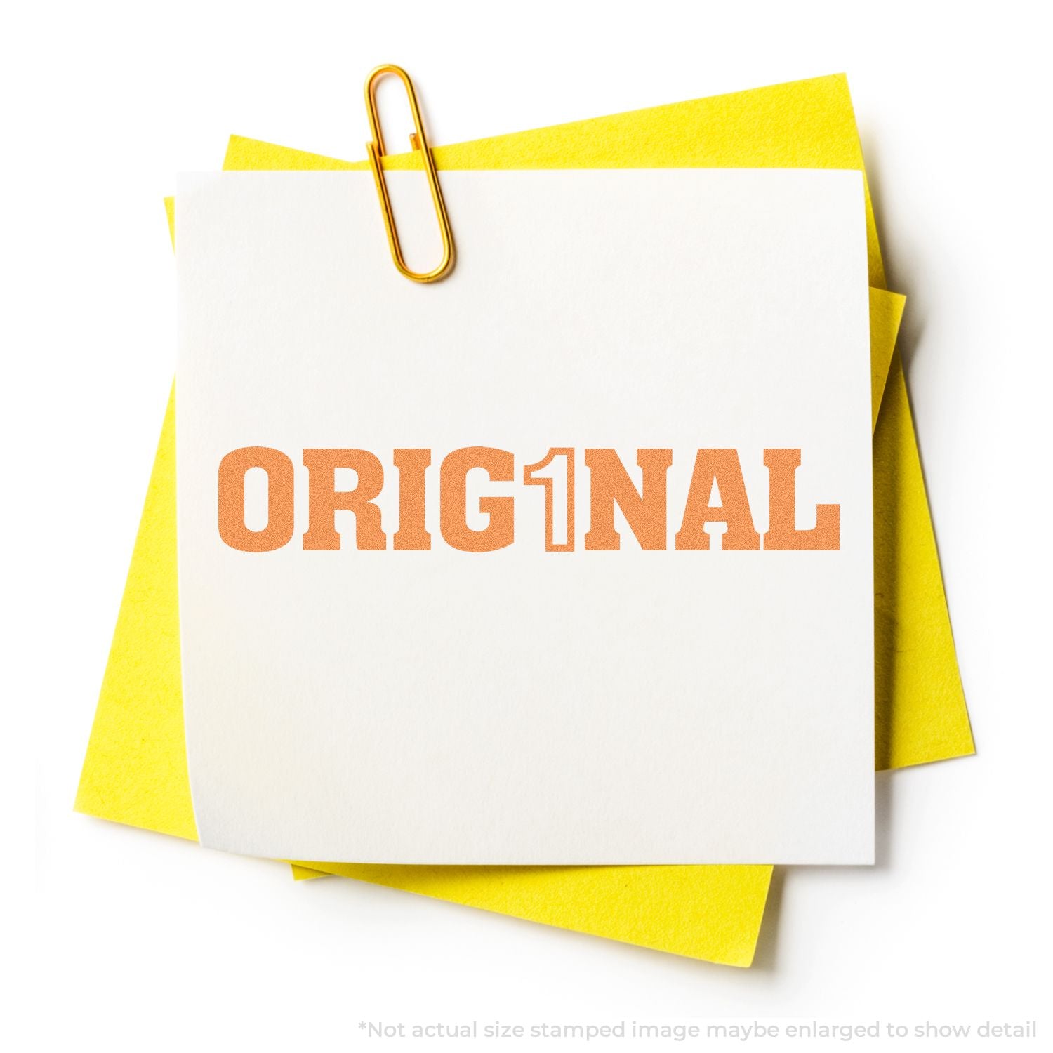 Original memo note with paperclip, labeled ORIGINAL on yellow sticky pads for document authenticity branding.